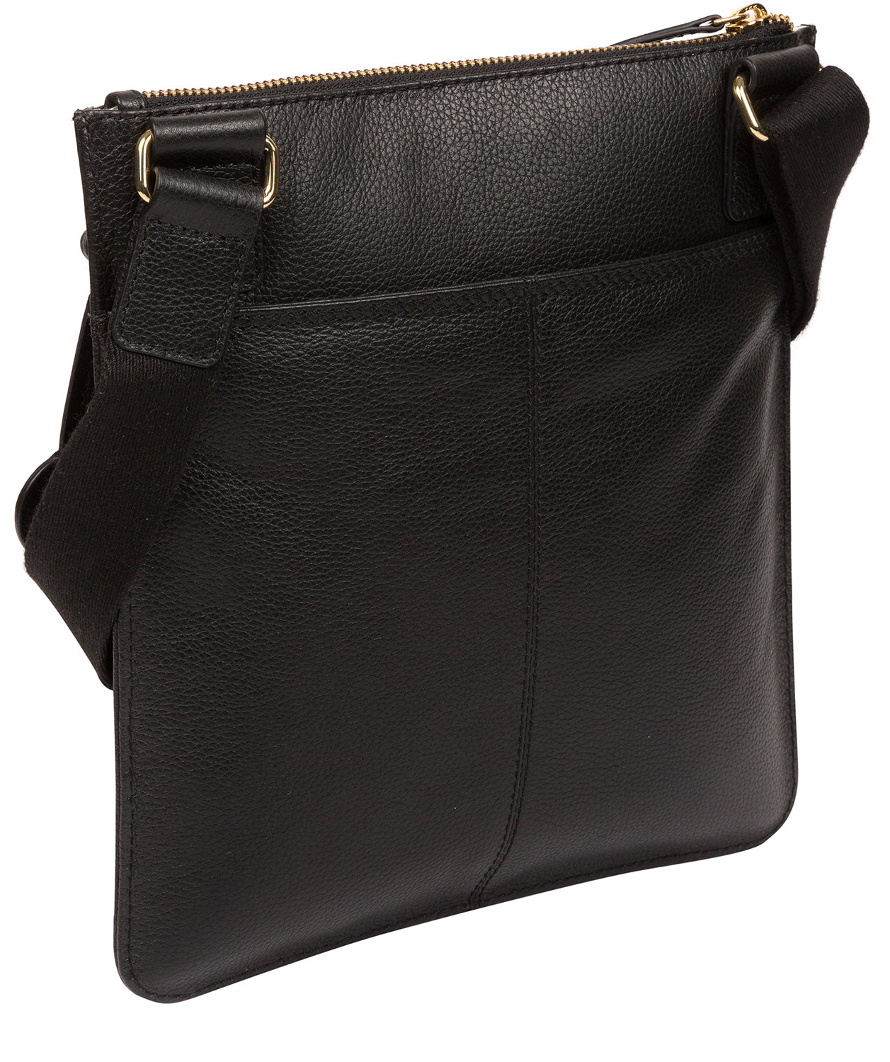 'Langley' Black Leather Cross Body Bag image 3