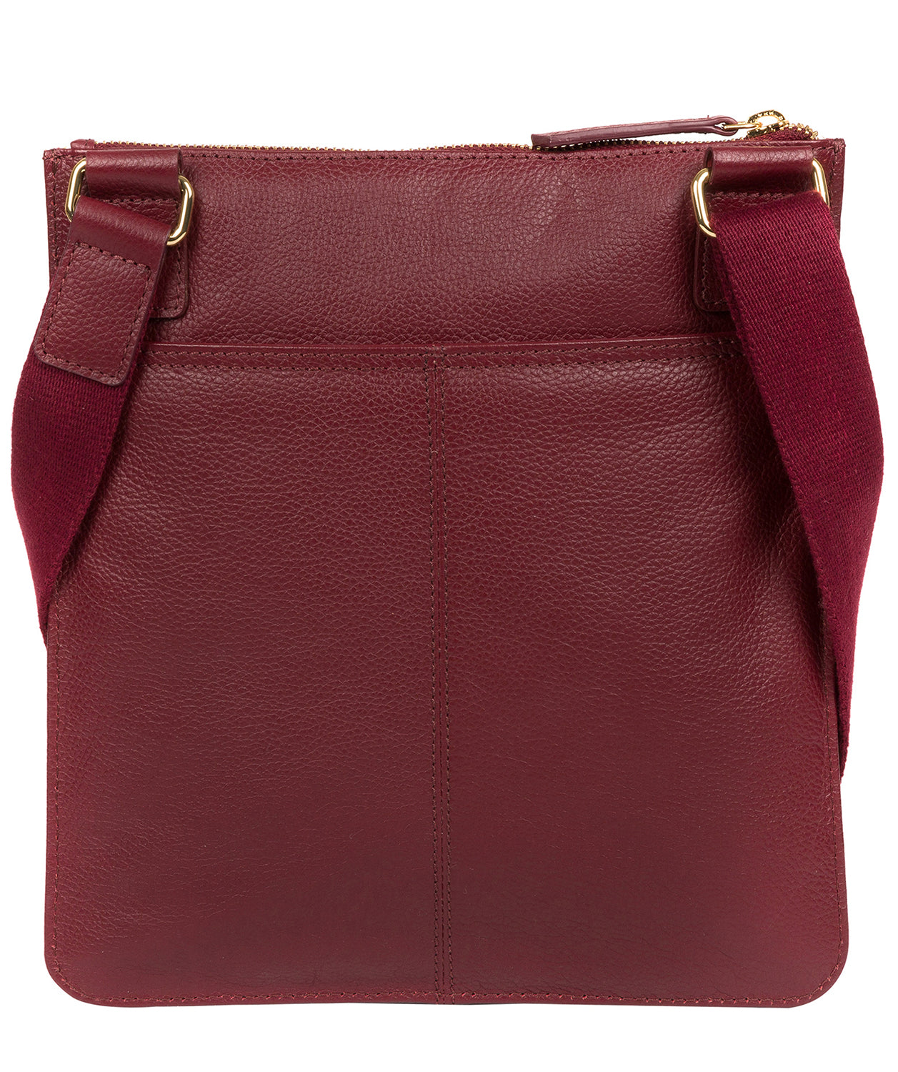 'Langley' Deep Red Leather Cross Body Bag image 3