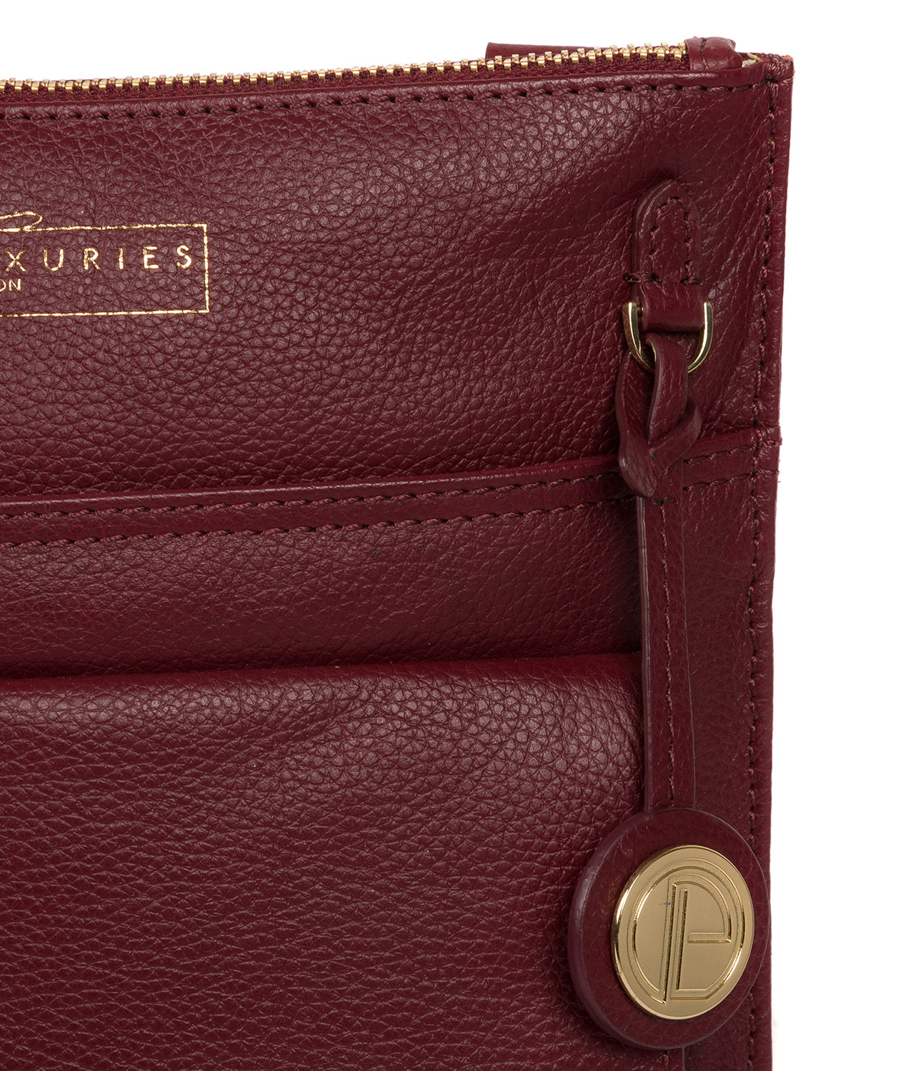 'Langley' Deep Red Leather Cross Body Bag image 6