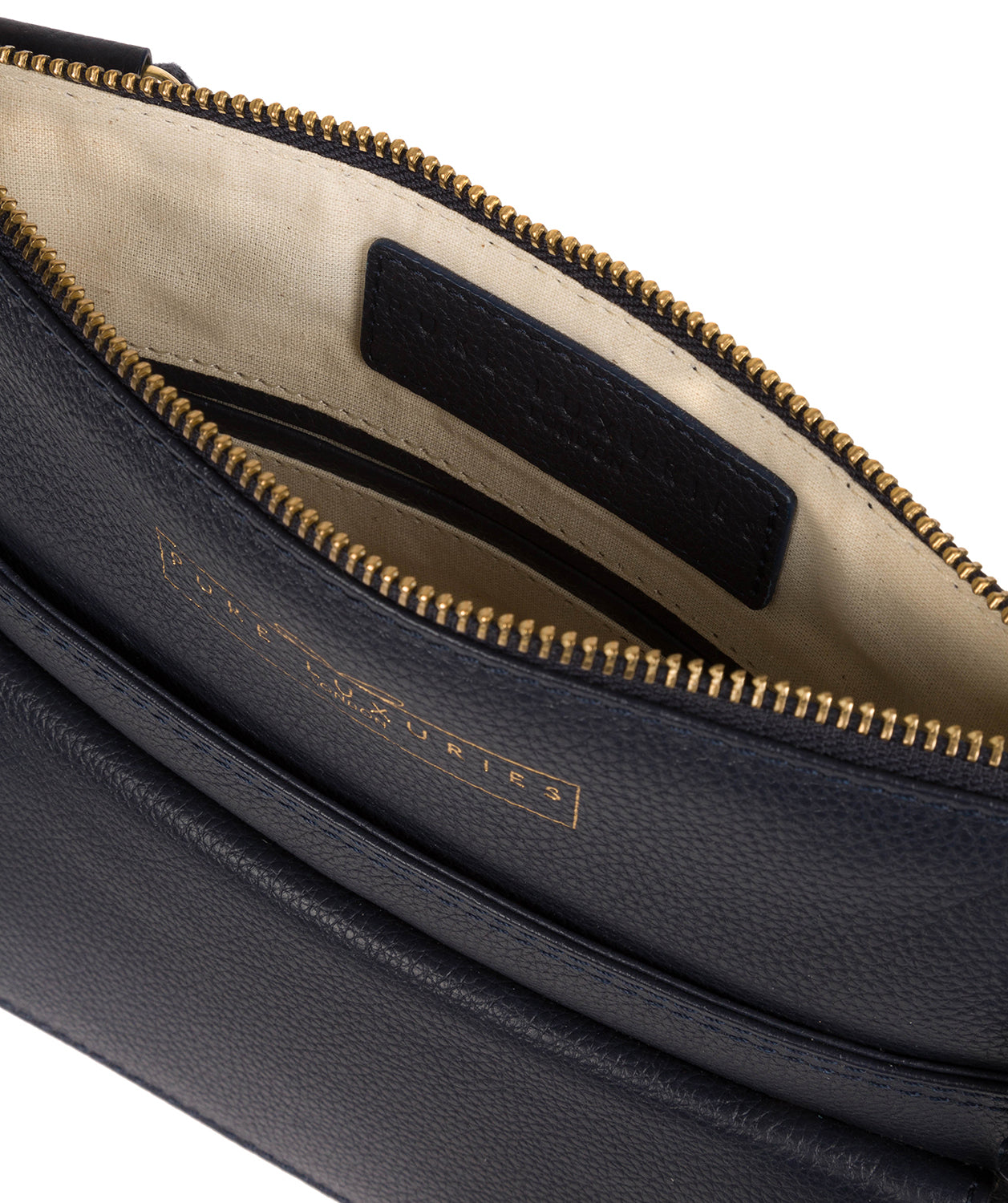 'Langley' Navy Leather Cross Body Bag