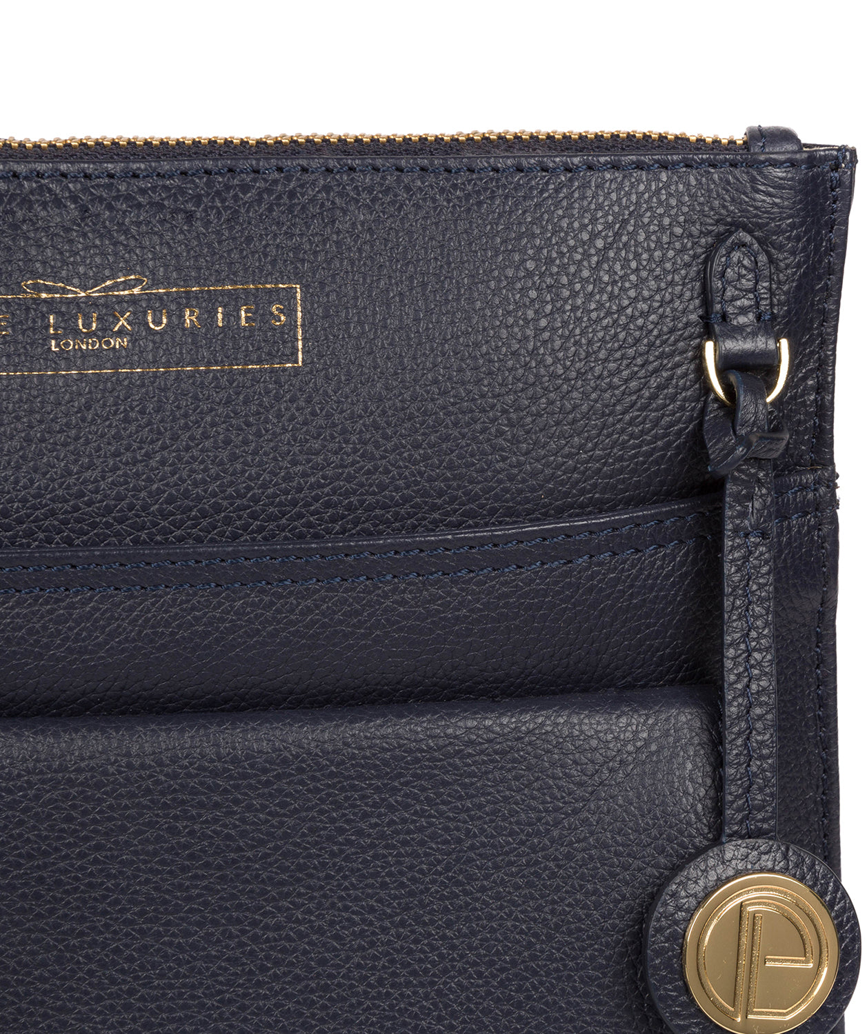 'Langley' Navy Leather Cross Body Bag