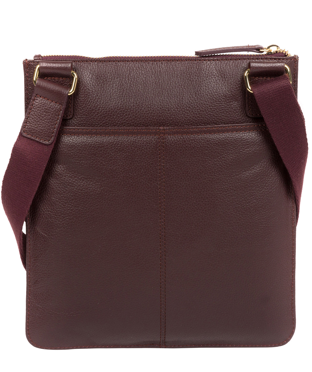 'Langley' Plum Leather Cross Body Bag image 3