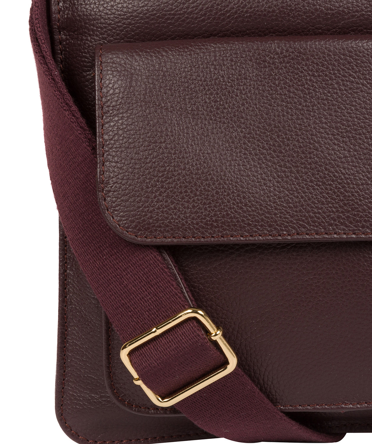 'Langley' Plum Leather Cross Body Bag image 6