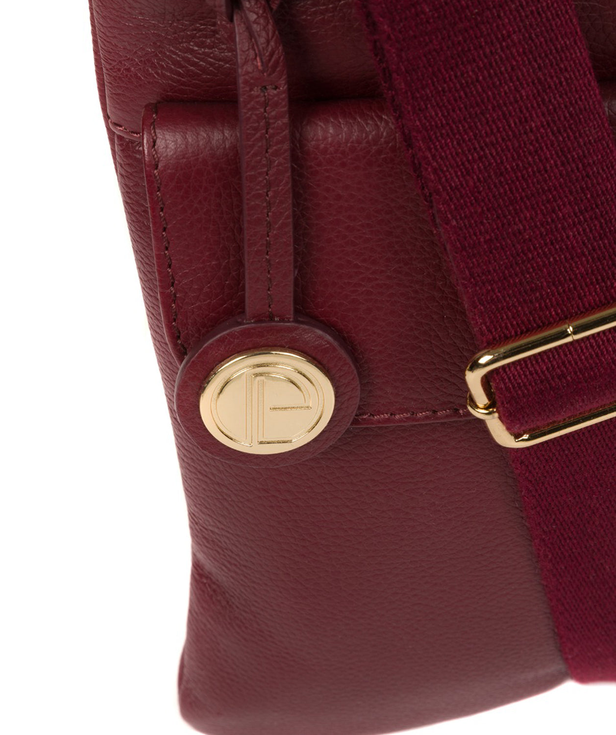 'Soames' Deep Red Leather Cross Body Bag