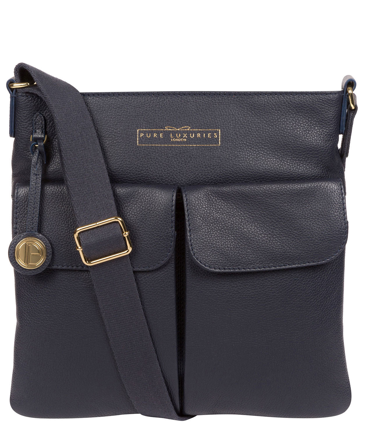 'Soames' Navy Leather Cross Body Bag