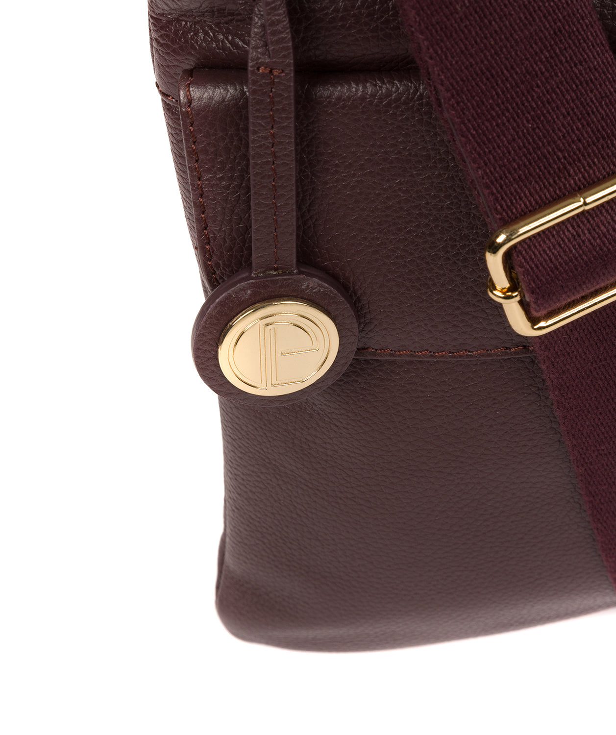 'Soames' Plum Leather Cross Body Bag