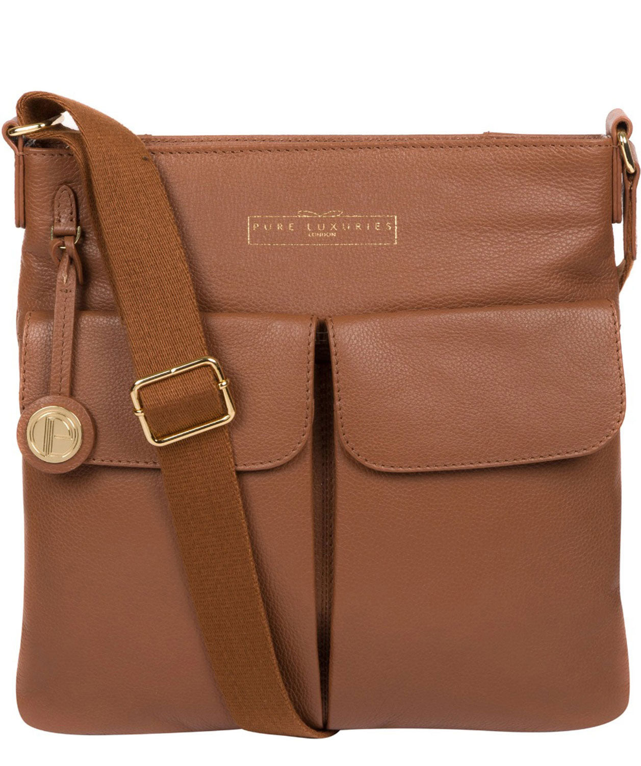 'Soames' Tan Leather Cross Body Bag