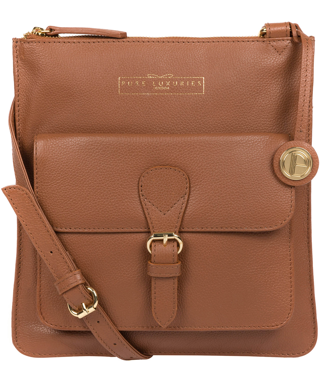 'Kenley' Tan Leather Cross Body Bag image 1