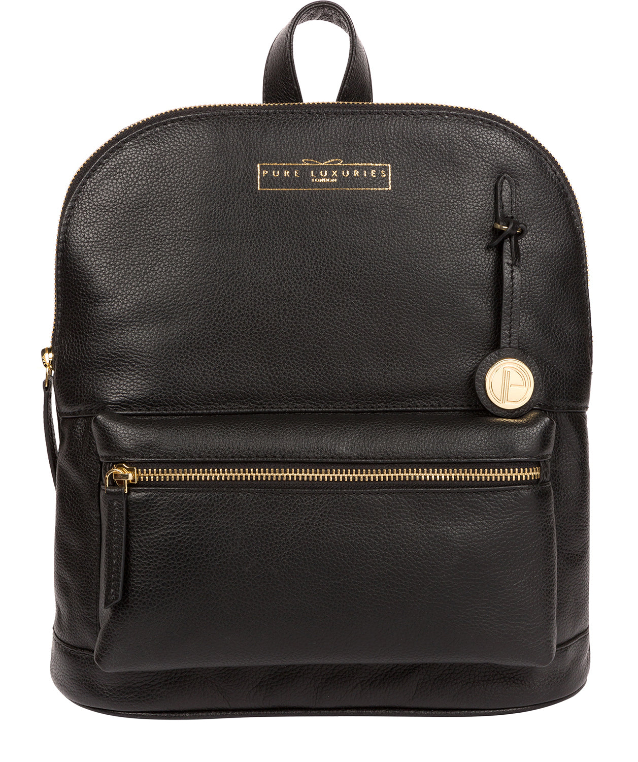 'Kinsely' Black Leather Backpack Pure Luxuries London