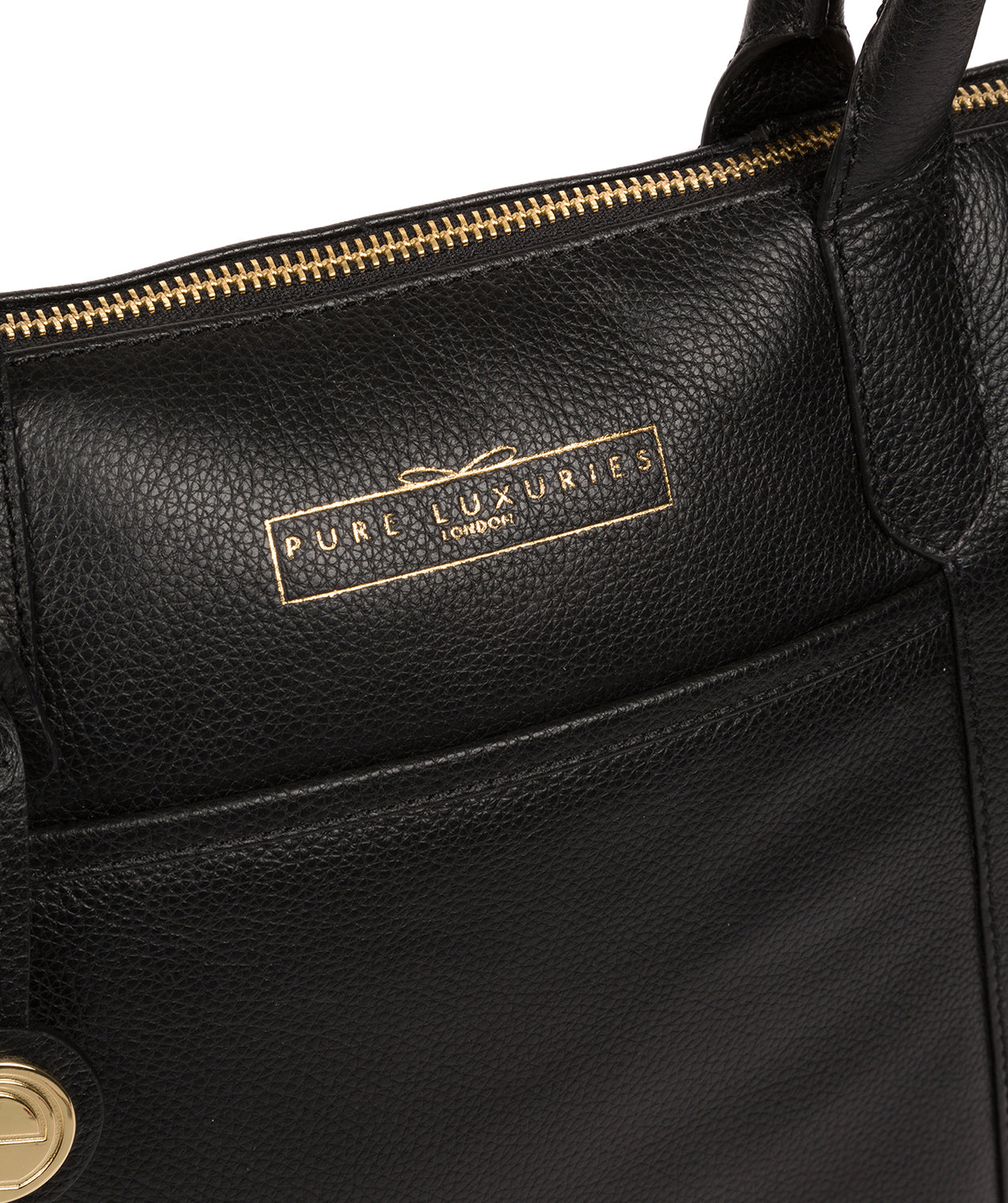 'Atherton' Black Leather Tote Bag Pure Luxuries London