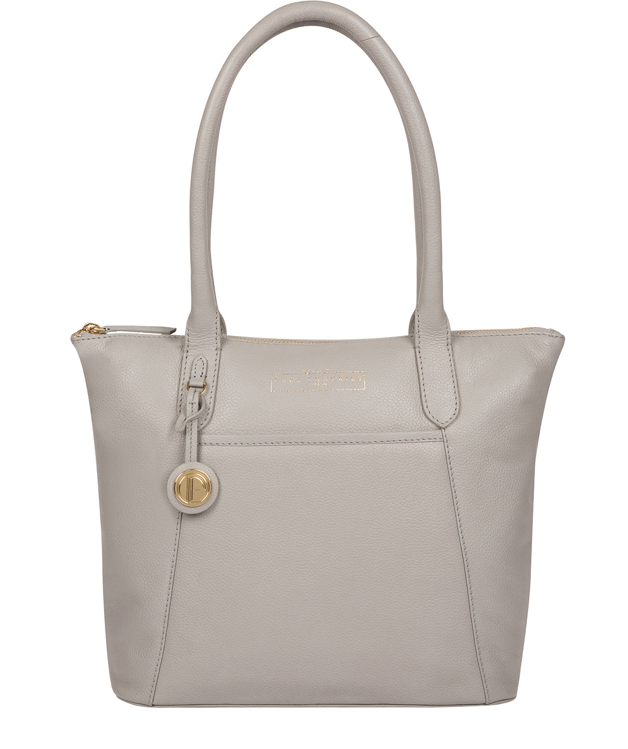 'Atherton' Grey Leather Tote Bag image 1