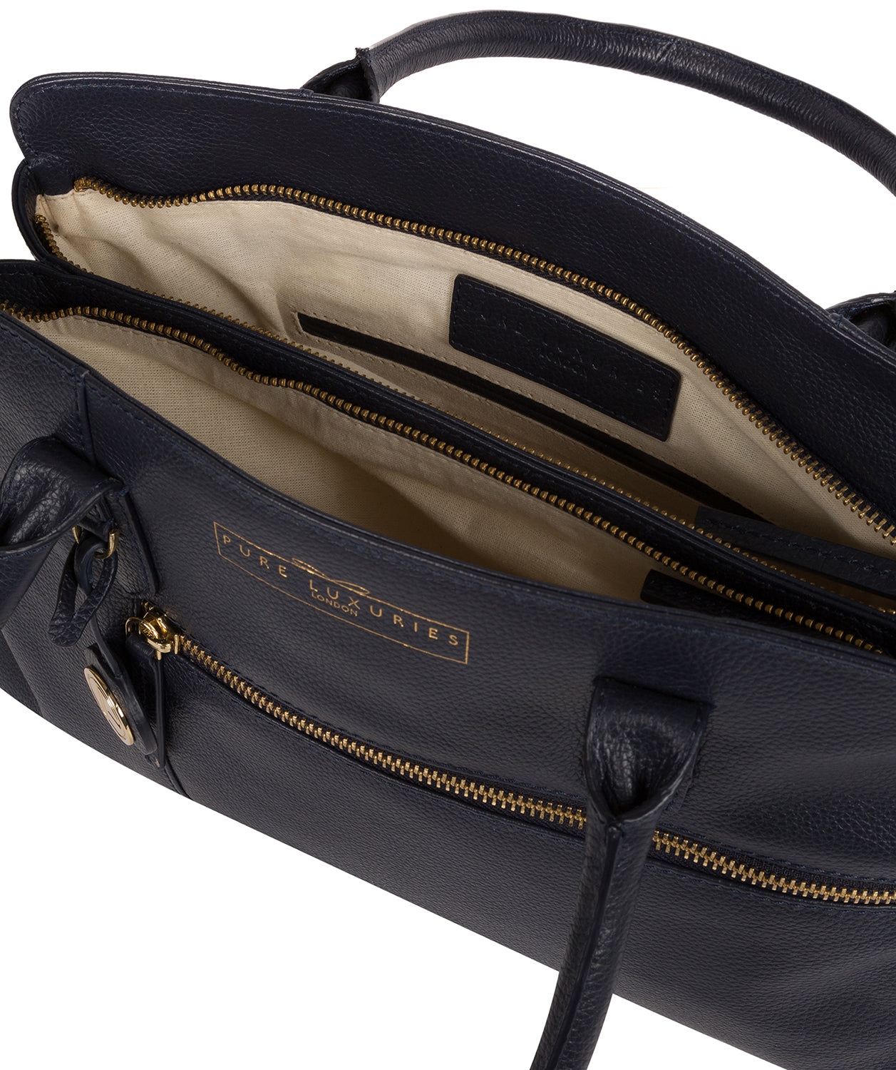 'Darby' Navy Leather Handbag image 4