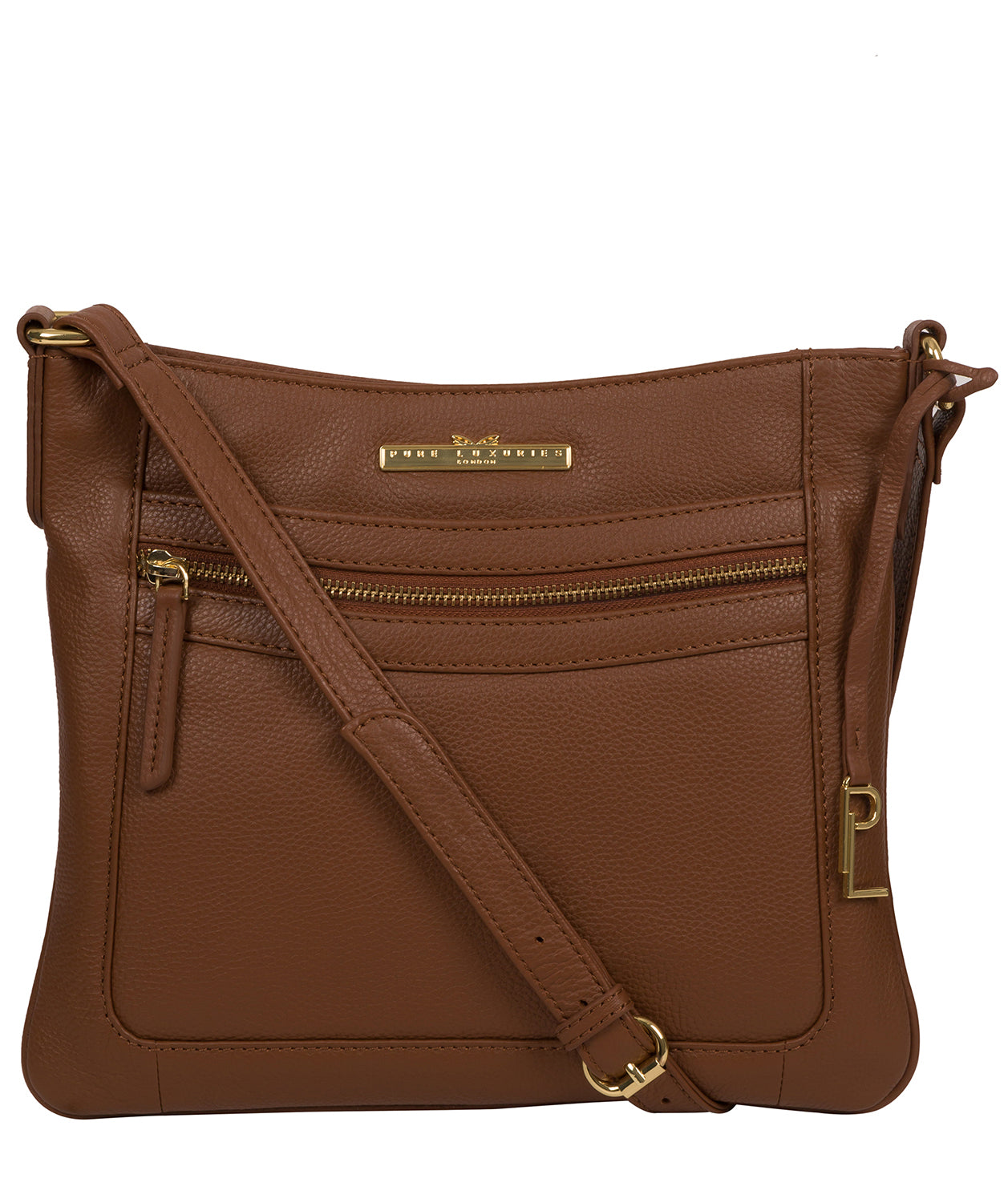 'Lewes' Tan Leather Cross Body Bag