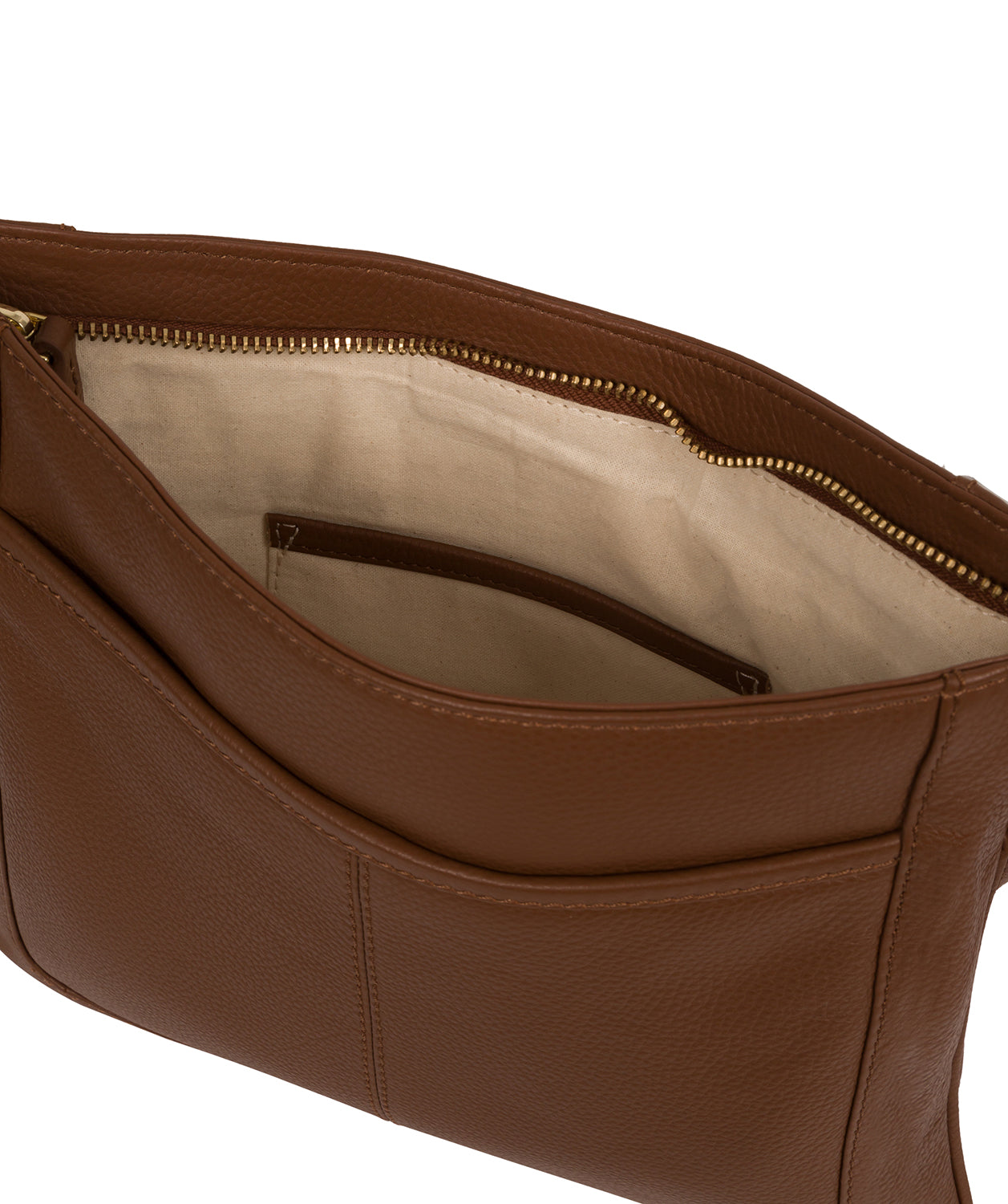 'Lewes' Tan Leather Cross Body Bag