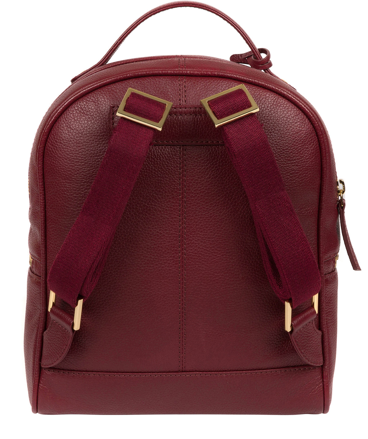 Hayes Deep Red Leather Backpack