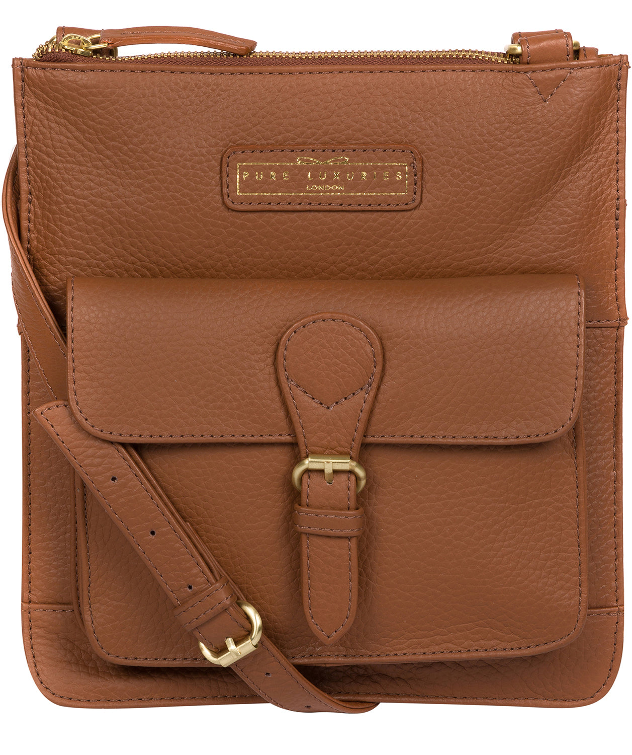 'Bibury' Tan Leather Cross Body Bag image 1