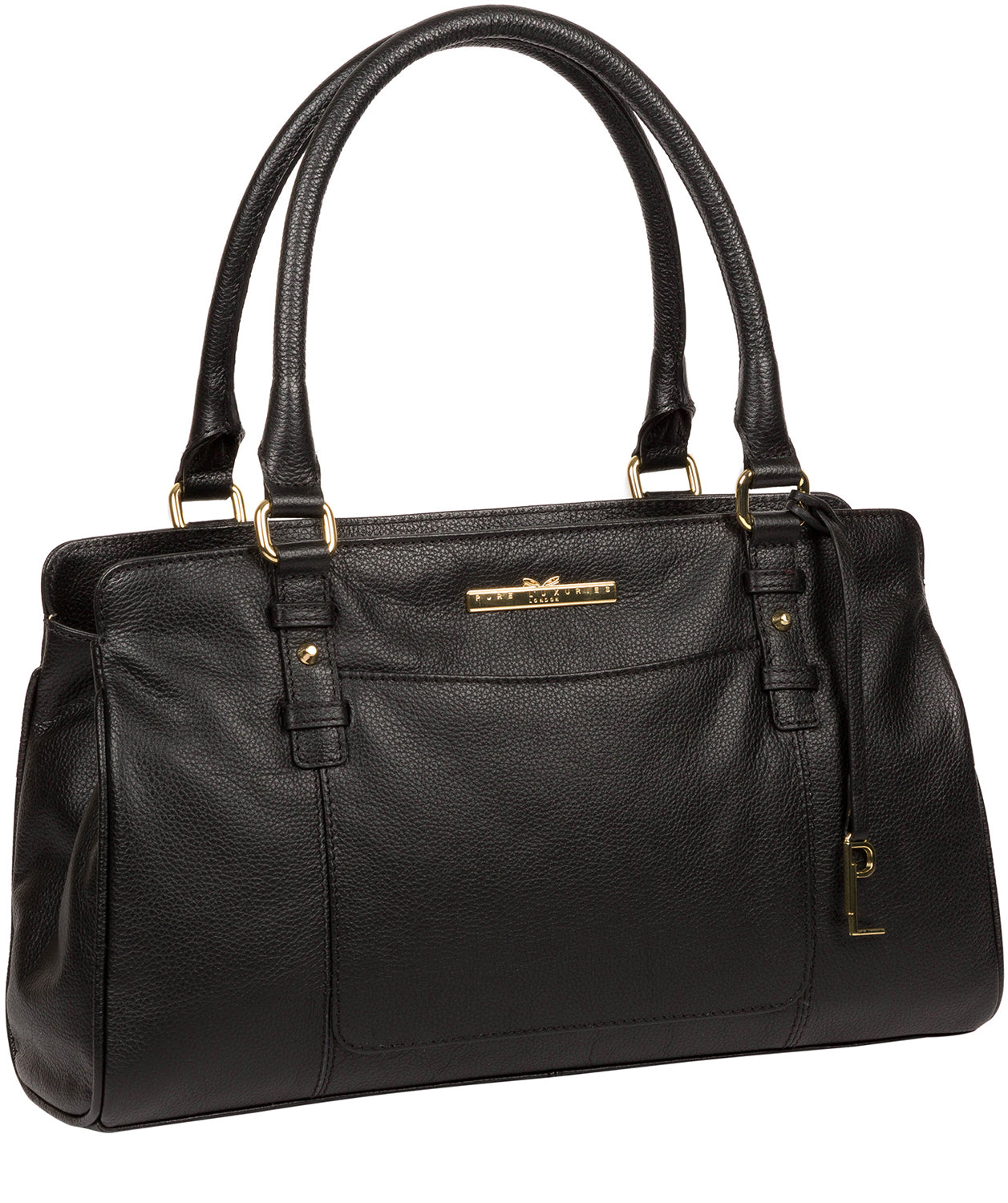 'Leiston' Black Leather Handbag image 5