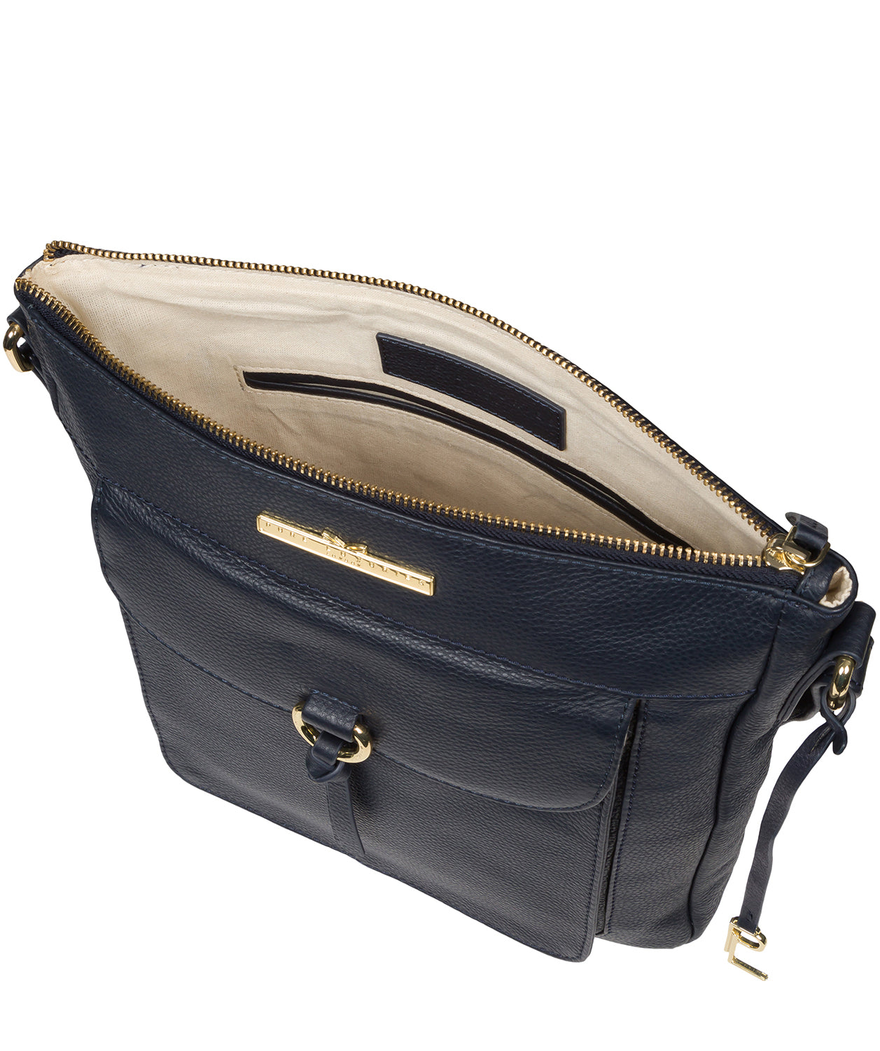 'Holbroke' Navy Leather Shoulder Bag