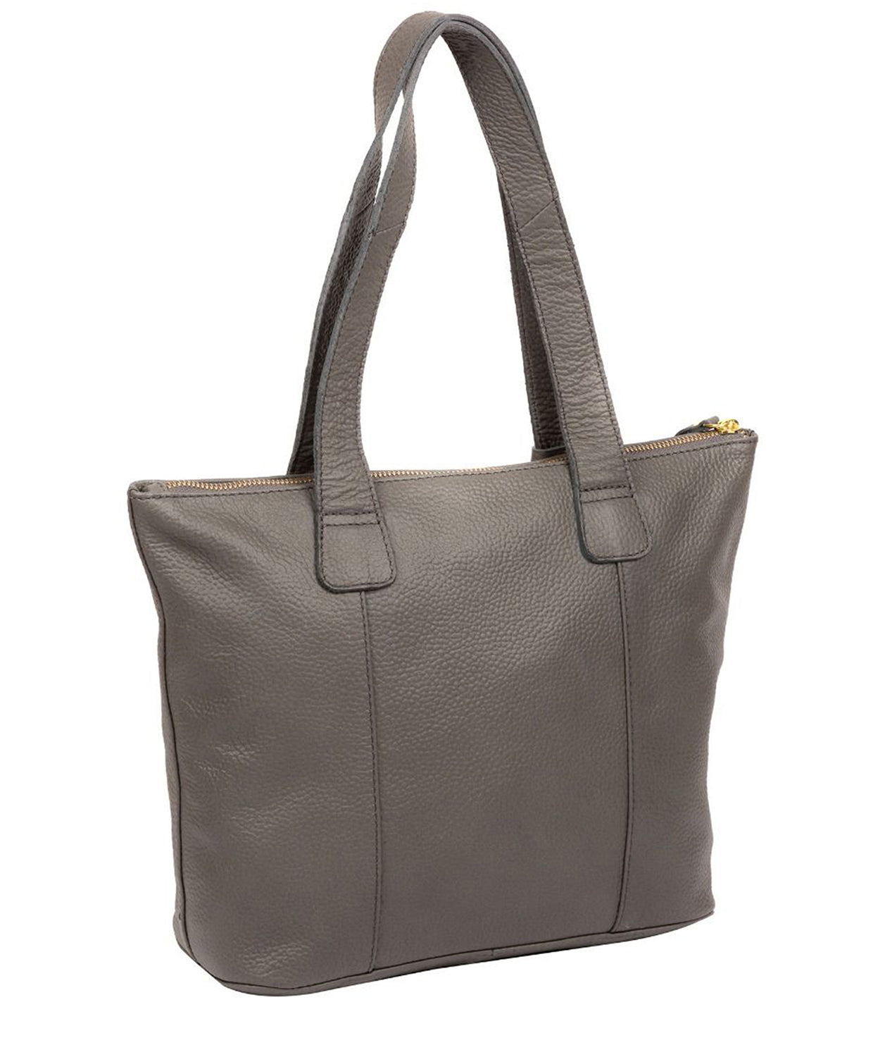 'Dem' Grey Leather Handbag Pure Luxuries London