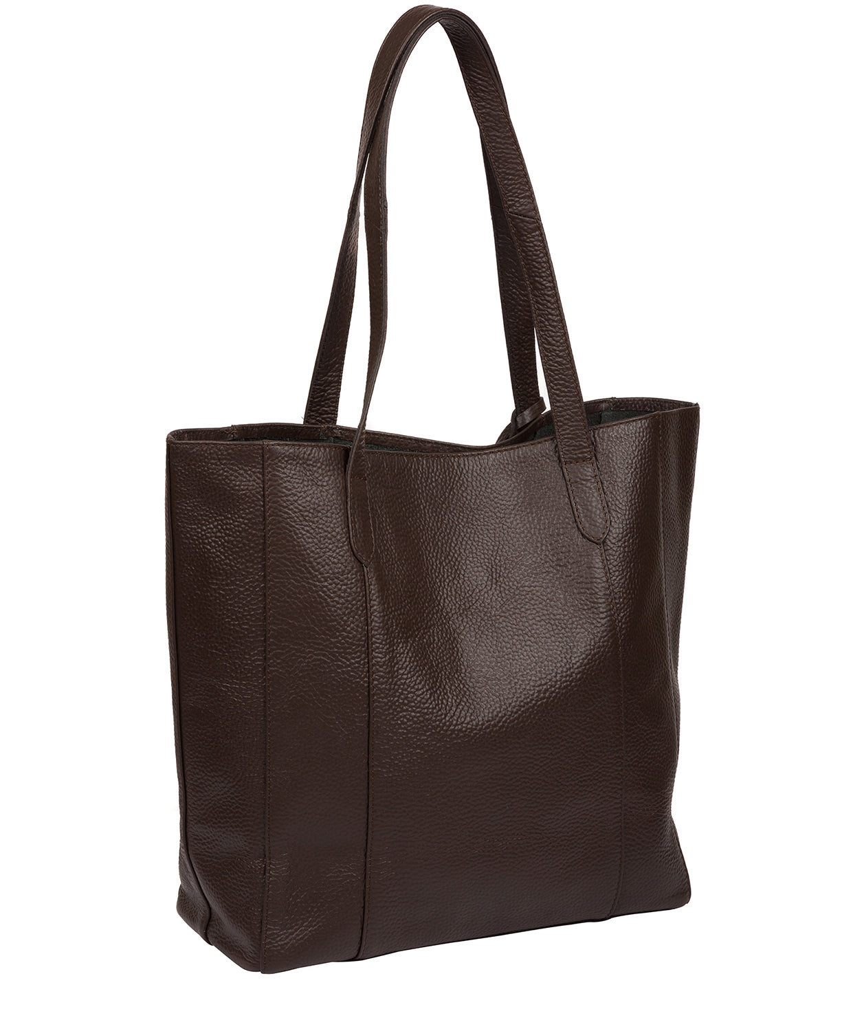 'Keisha' Chocolate Leather Tote Bag Pure Luxuries London