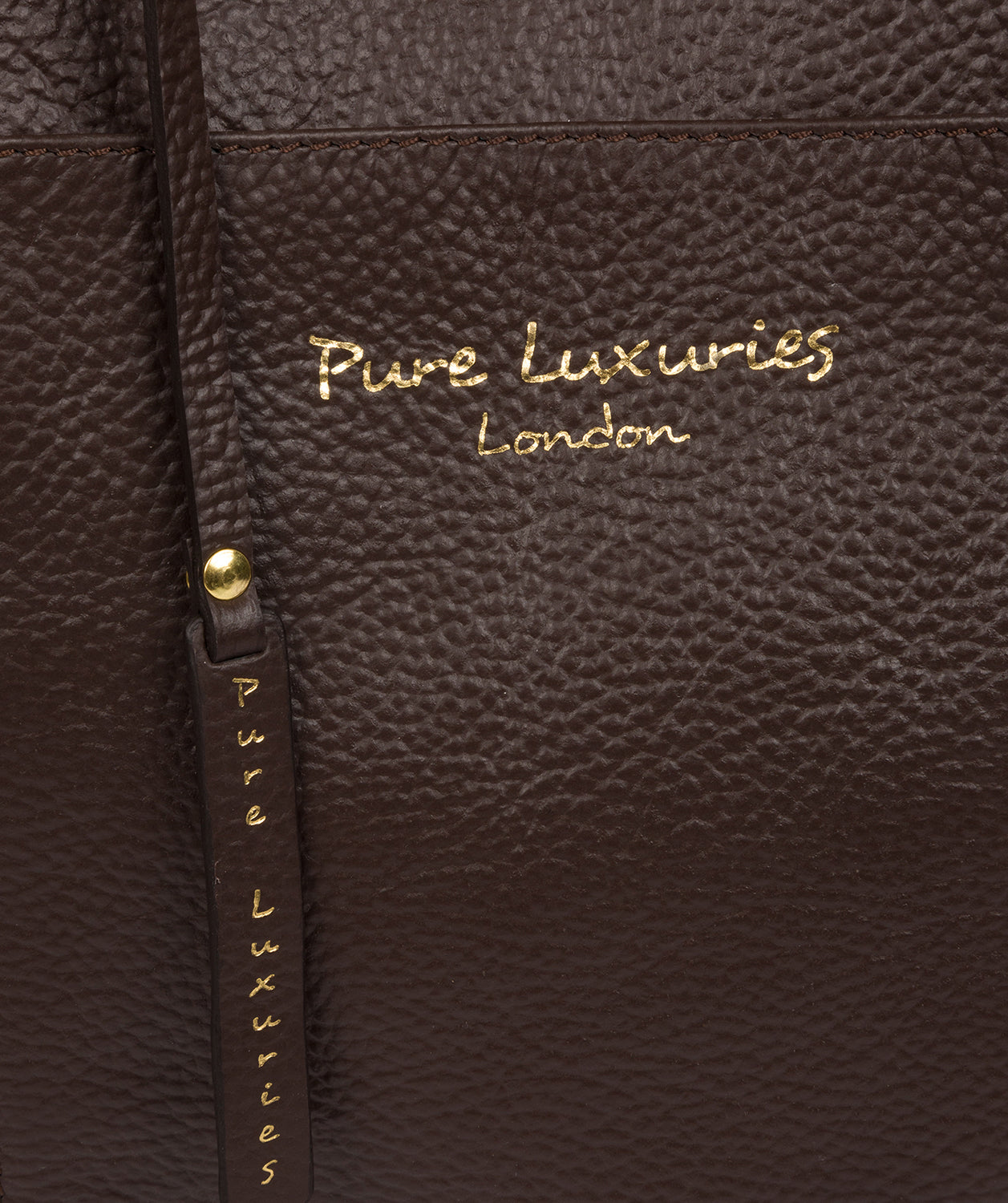 'Keisha' Chocolate Leather Tote Bag Pure Luxuries London