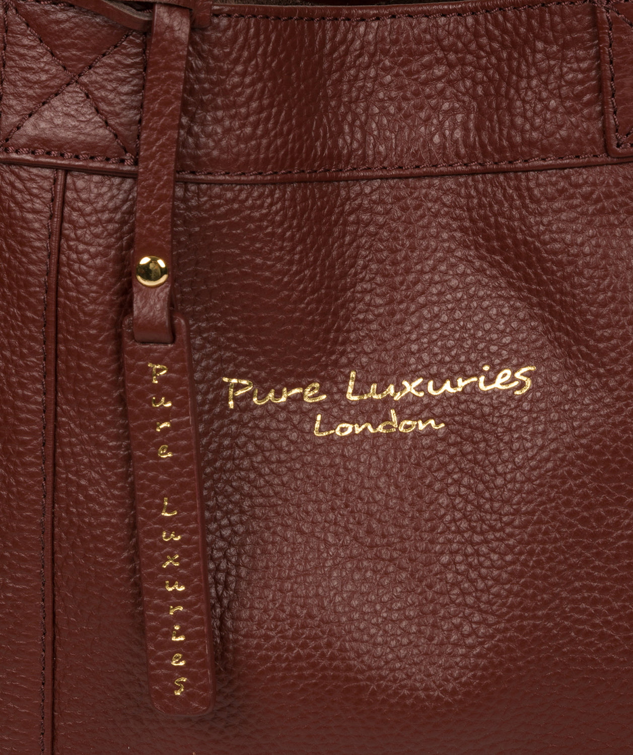 'Melissa' Cognac Leather Tote Bag image 6