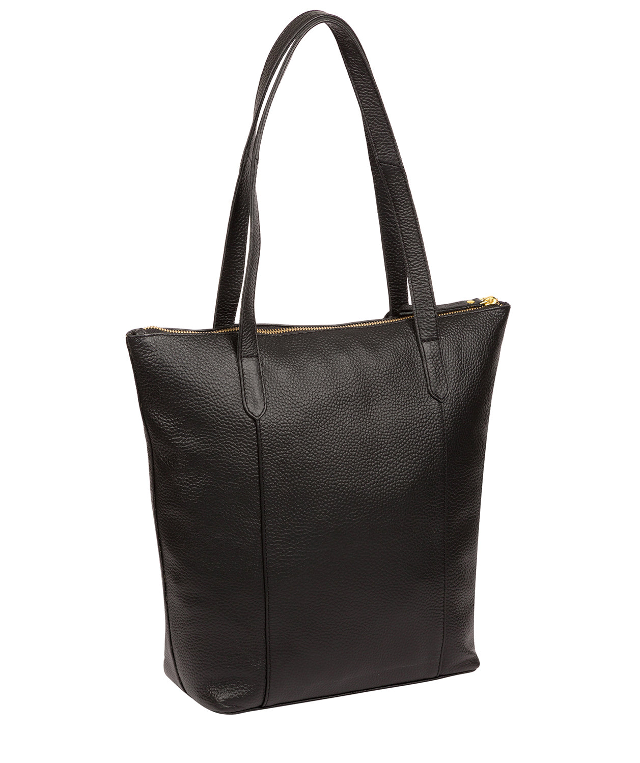 'Elsa' Black Leather Tote Bag image 3