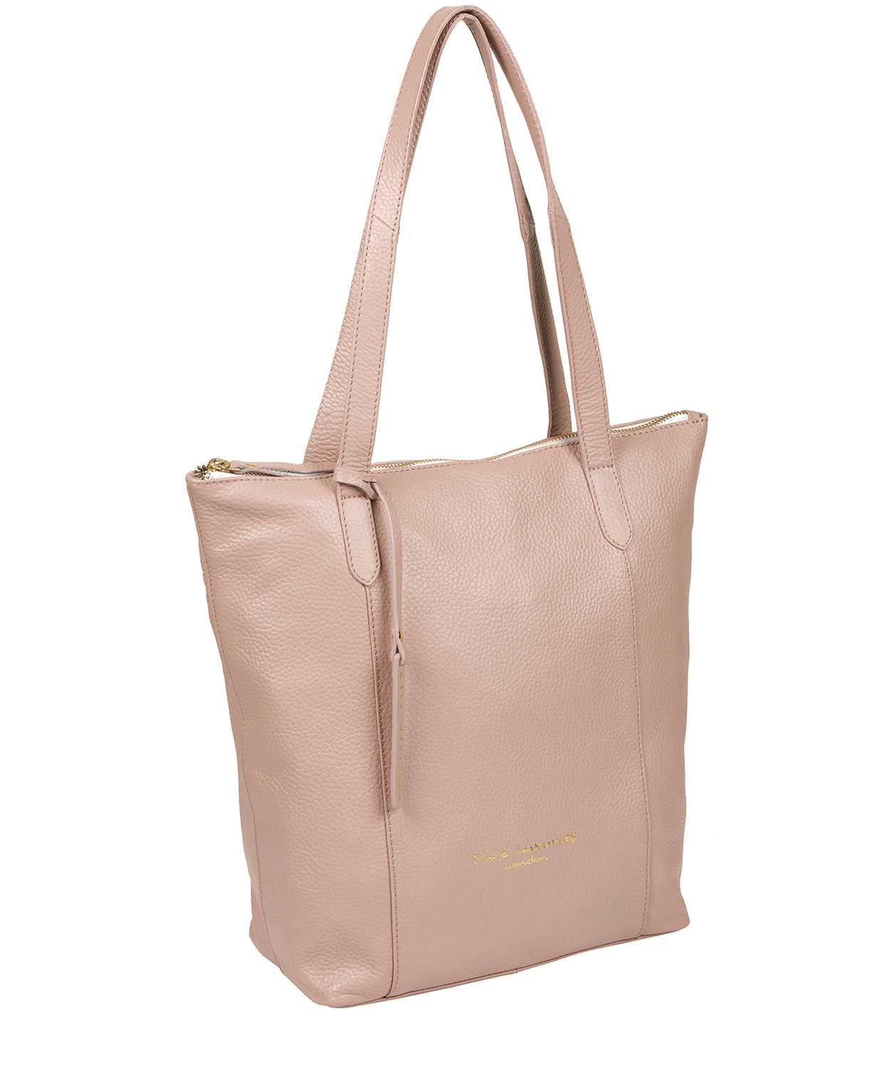 'Elsa' Blush Pink Leather Tote Bag image 5