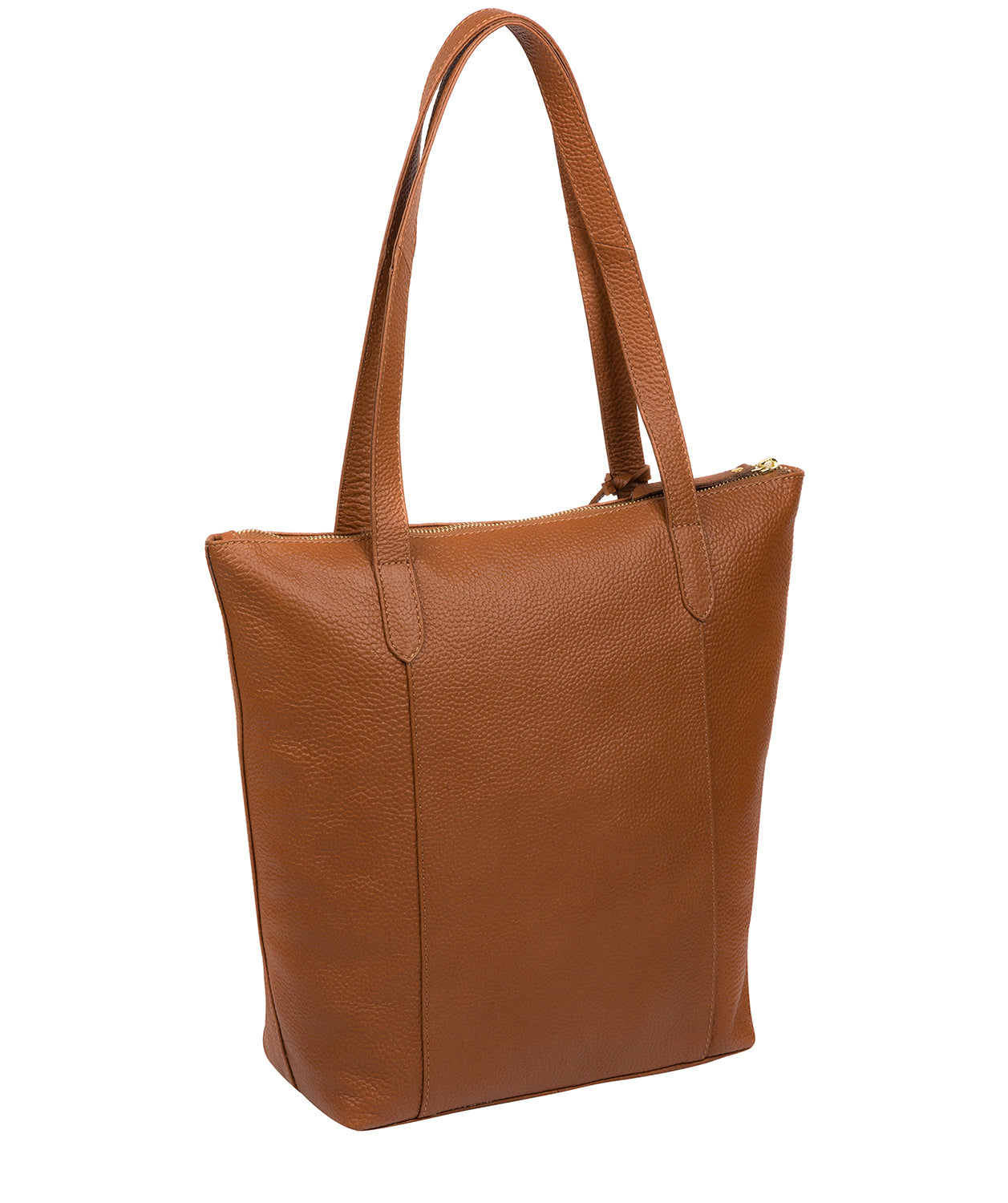 'Elsa' Tan Leather Tote Bag image 3