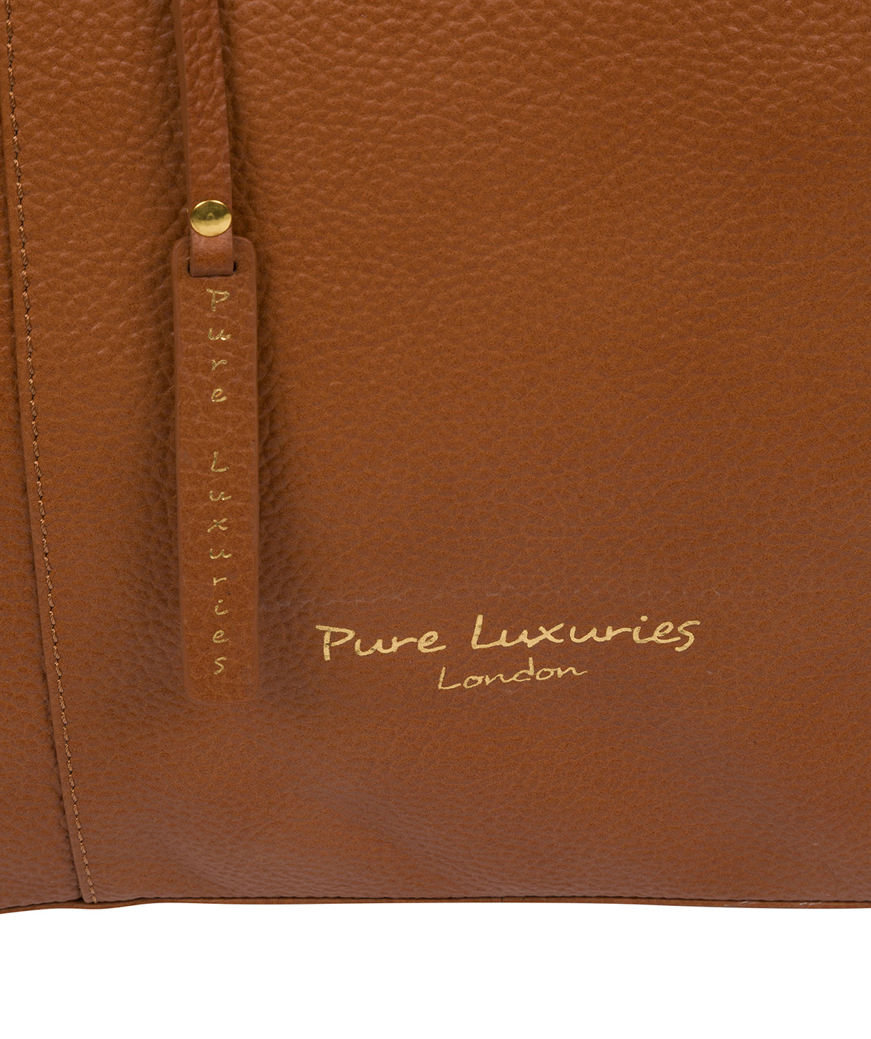 'Elsa' Tan Leather Tote Bag image 6