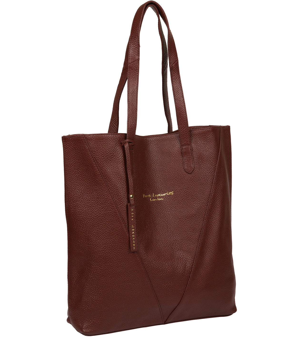 'Claudia' Cognac Leather Tote Bag Pure Luxuries London