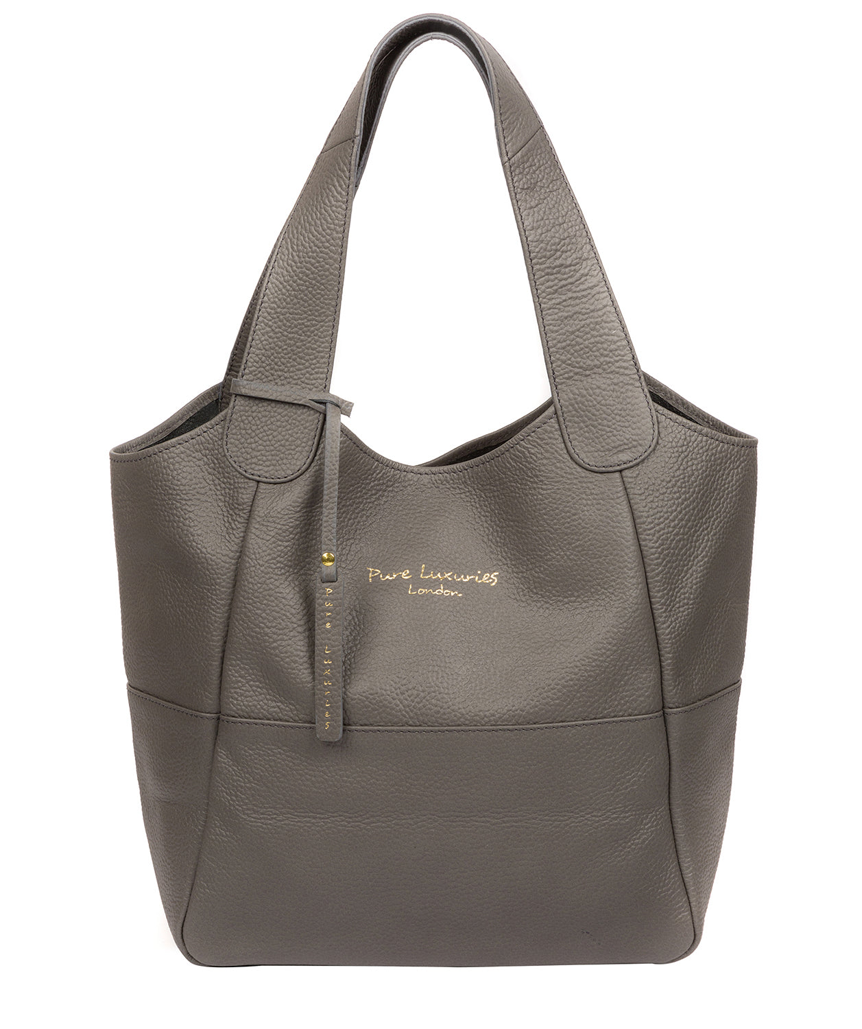 'Freer' Grey Leather Tote Bag image 1