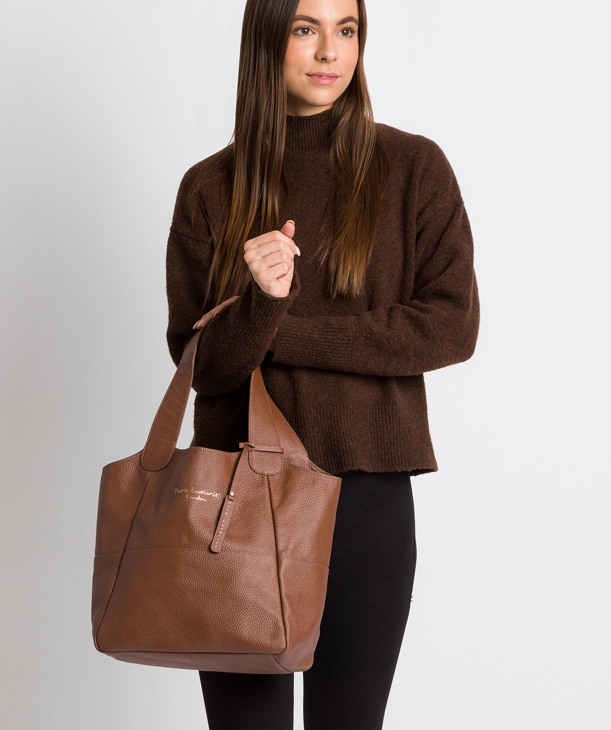 'Freer' Tan Leather Tote Bag