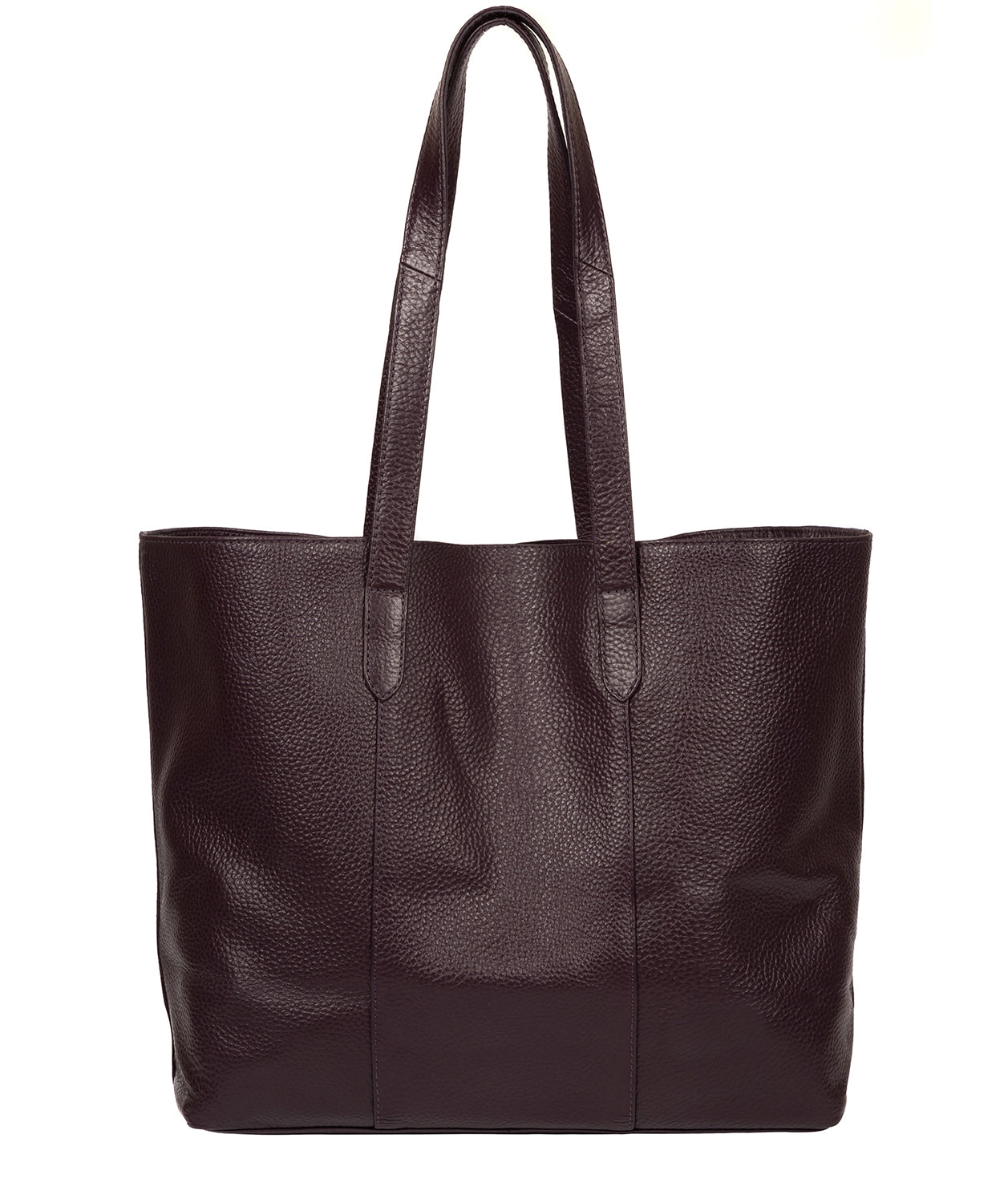 'Hedda' Plum Leather Tote Bag image 3