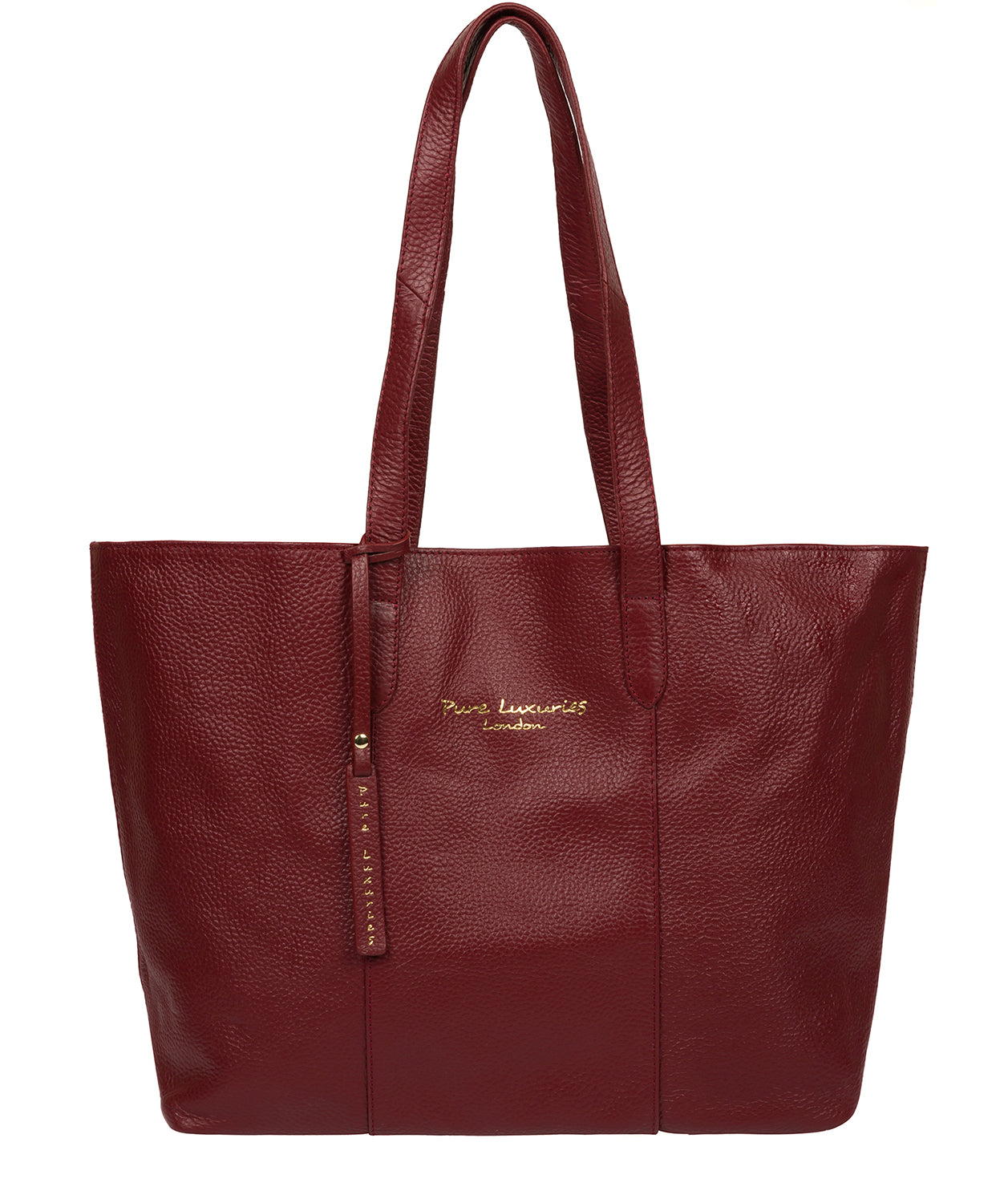 'Hedda' Red Leather Tote Bag image 1