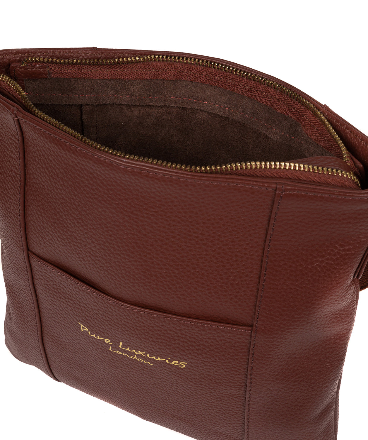 'Kayley' Cognac Leather Cross Body Bag image 4