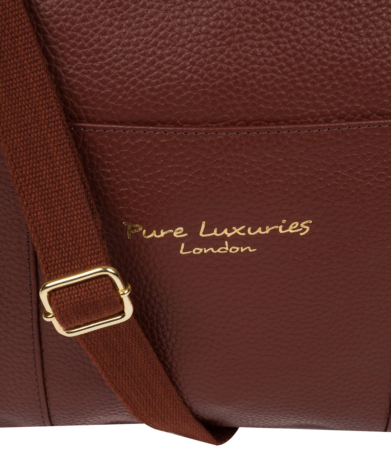 'Kayley' Cognac Leather Cross Body Bag image 6