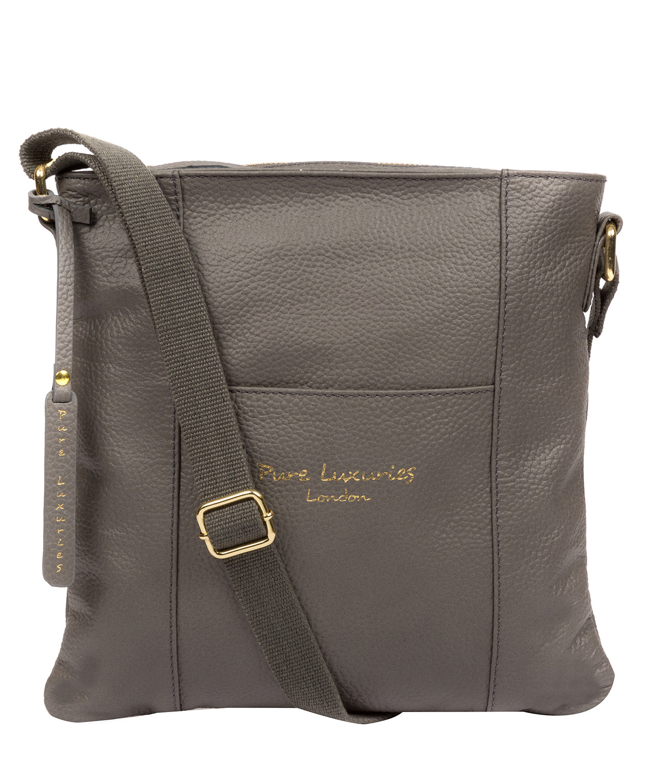 'Kayley' Grey Leather Cross Body Bag image 1