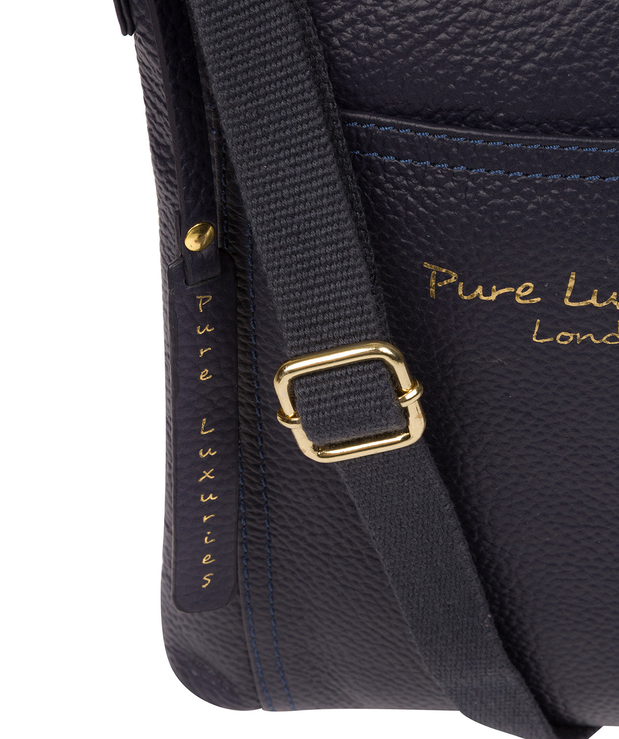 'Belinda' Ink Leather Cross Body Bag Pure Luxuries London