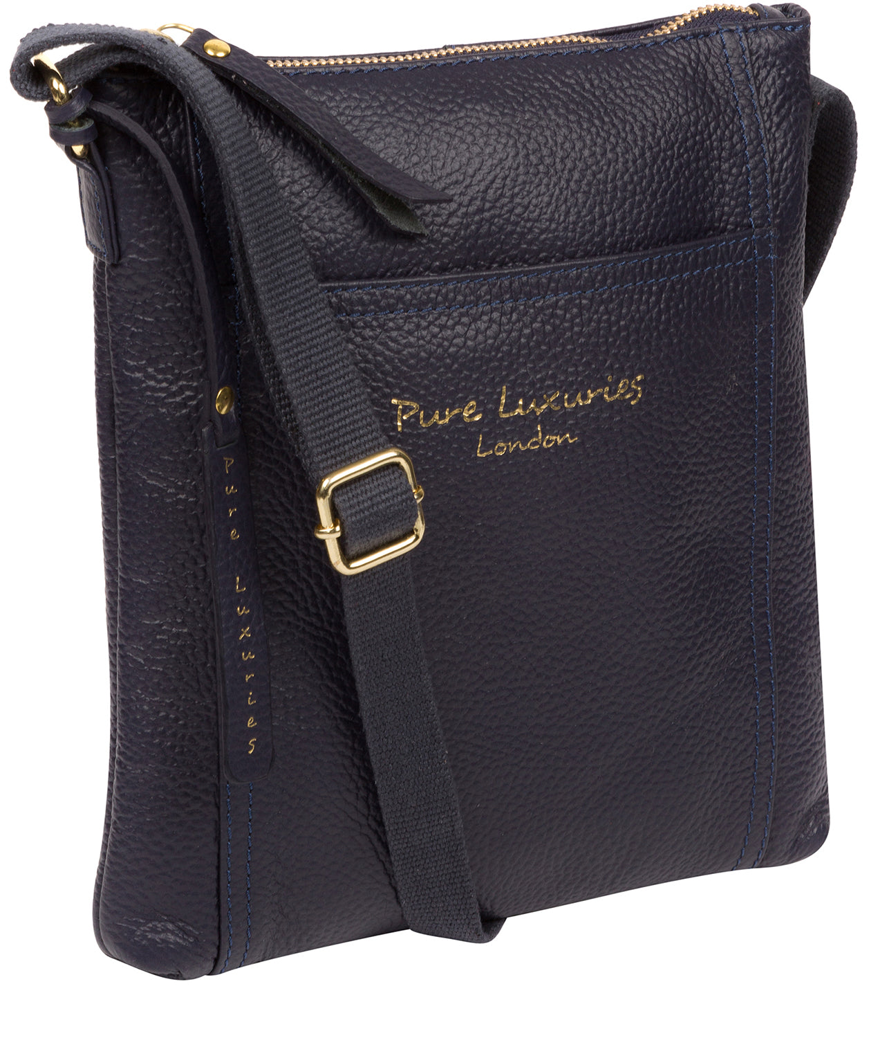 'Belinda' Ink Leather Cross Body Bag Pure Luxuries London