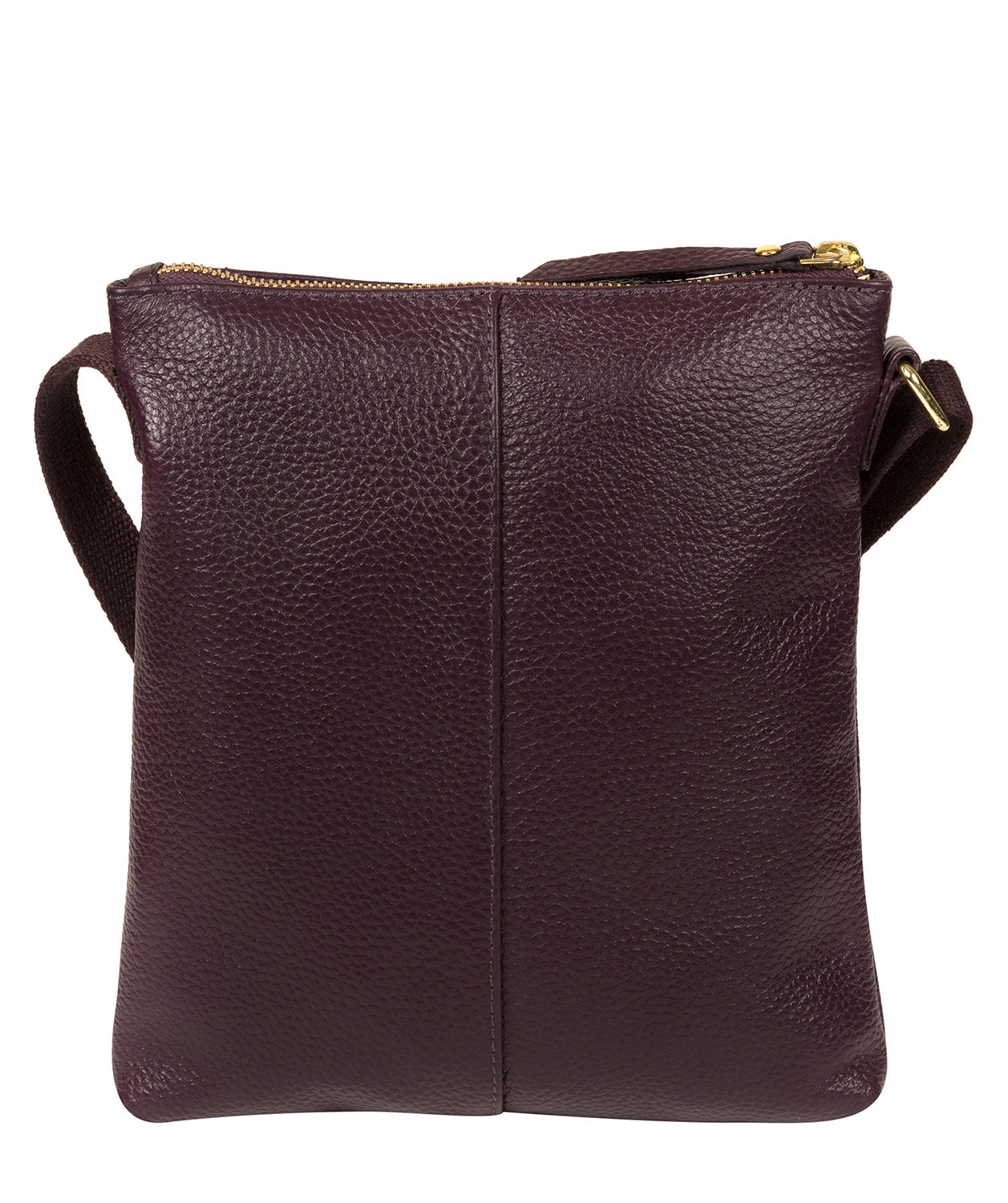 'Belinda' Plum Leather Cross Body Bag Pure Luxuries London