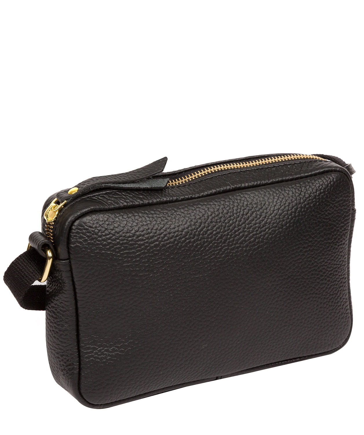 'Laine' Black Leather Cross Body Bag image 3