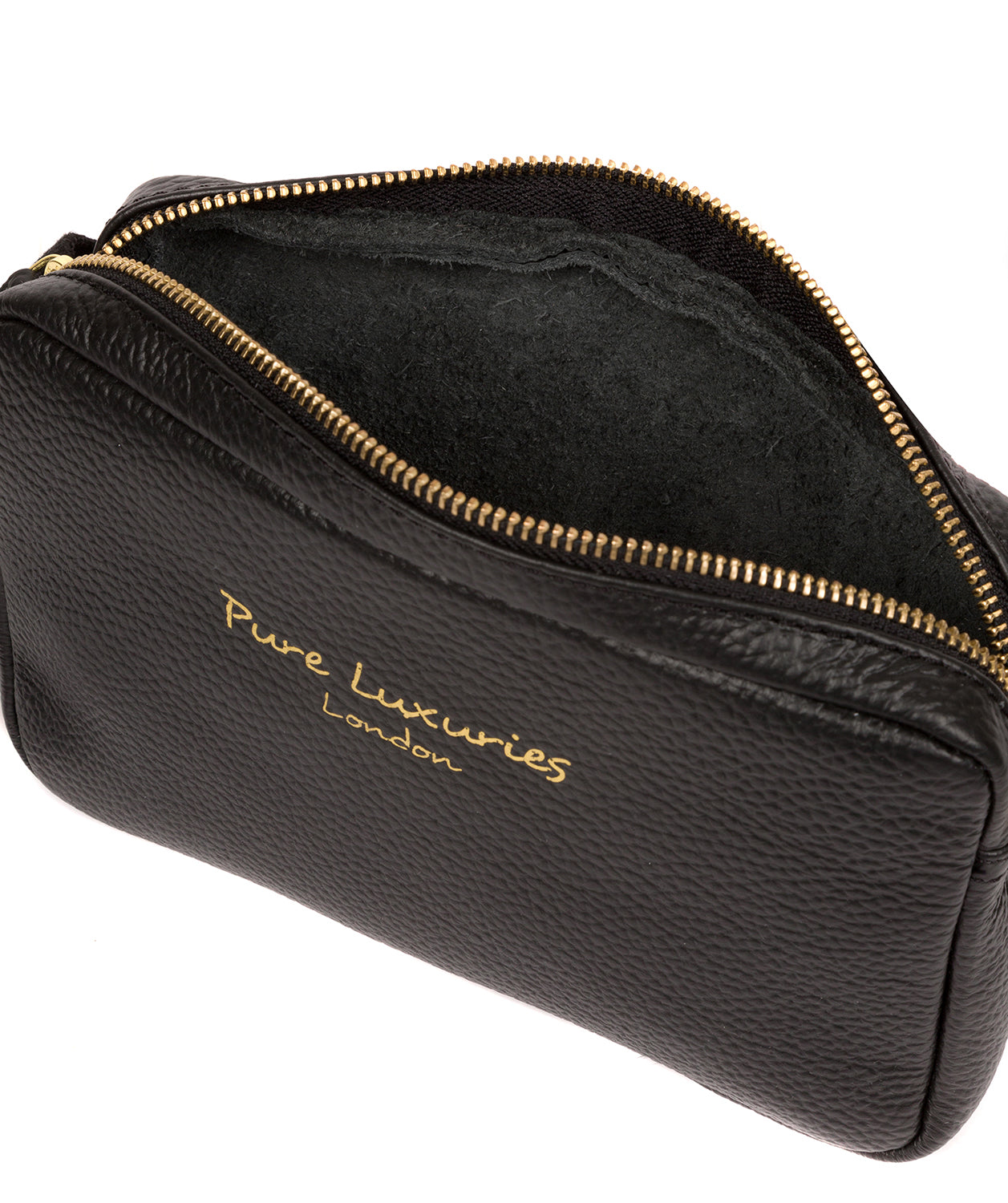 'Laine' Black Leather Cross Body Bag image 4