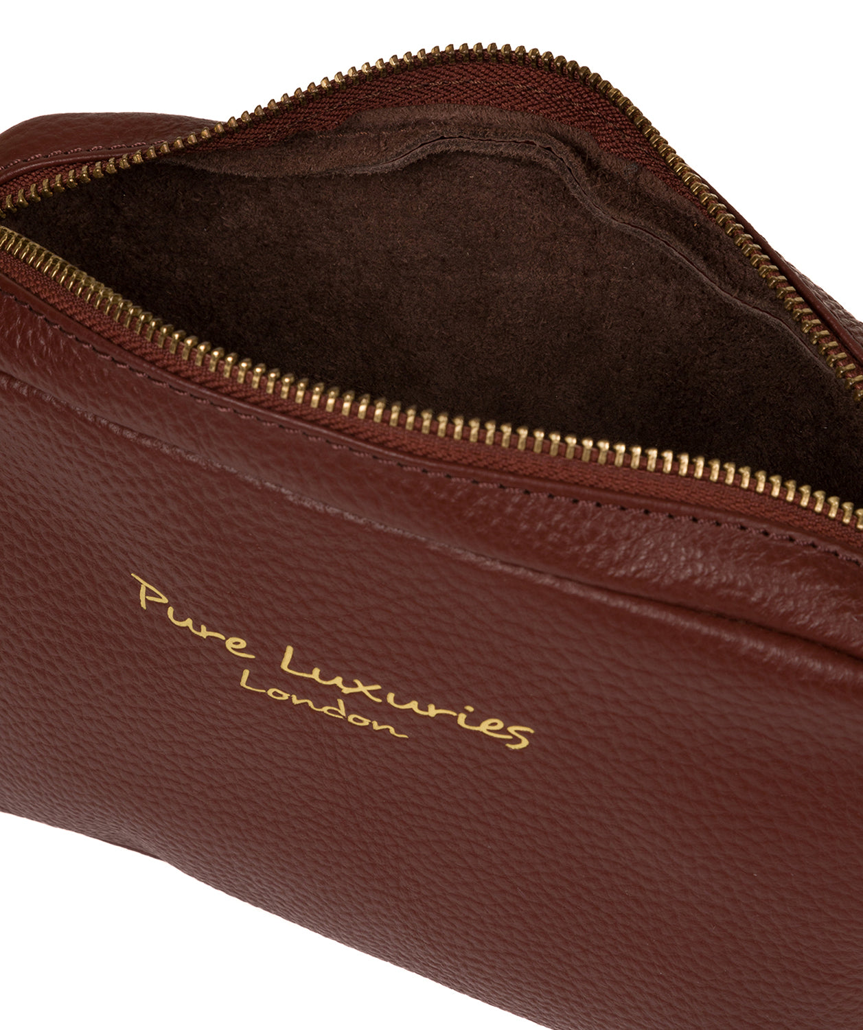 'Laine' Cognac Leather Cross Body Bag Pure Luxuries London