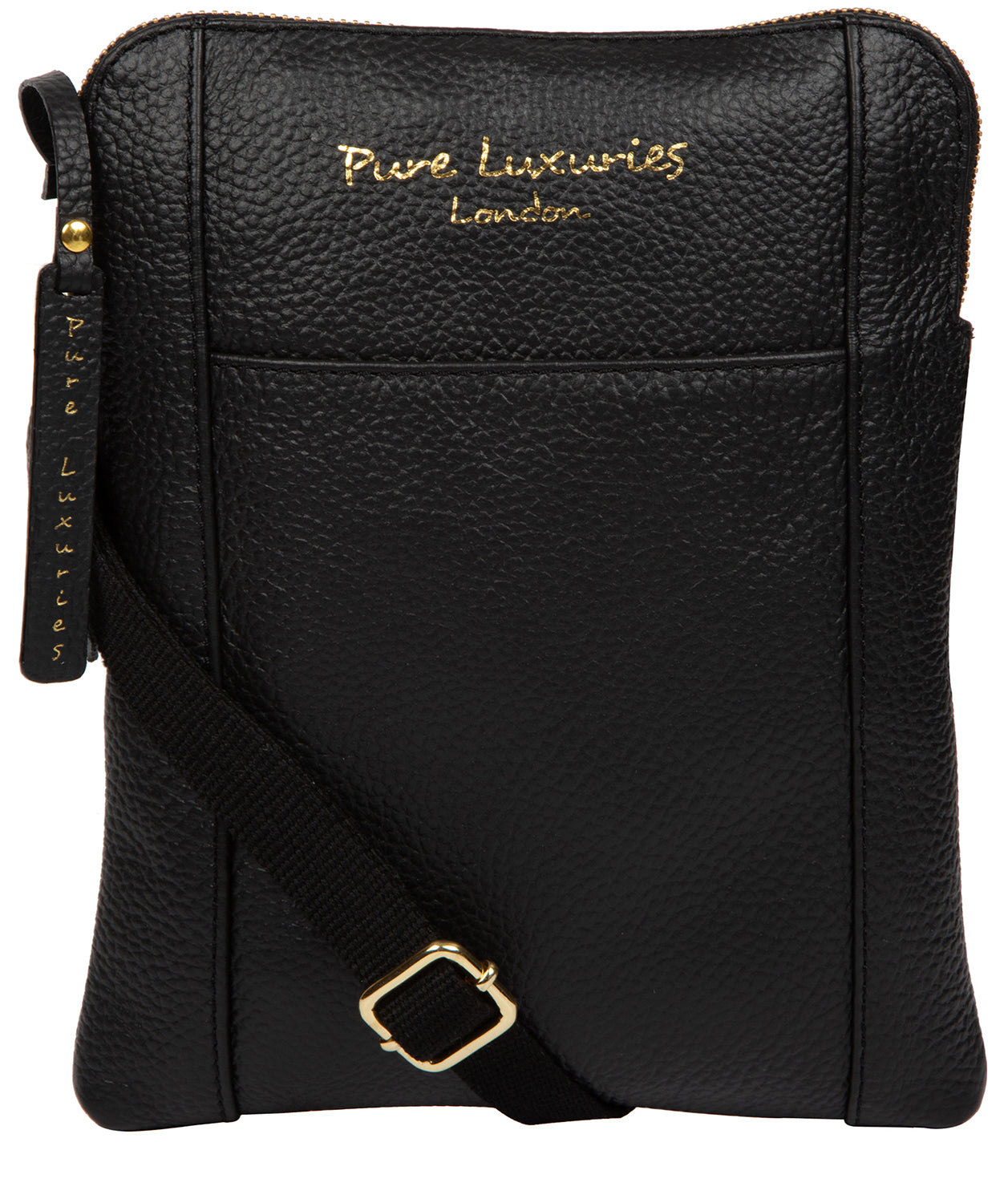 'Maisie' Black Leather Cross Body Bag