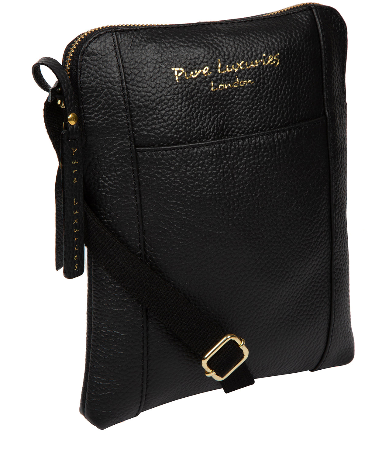 'Maisie' Black Leather Cross Body Bag