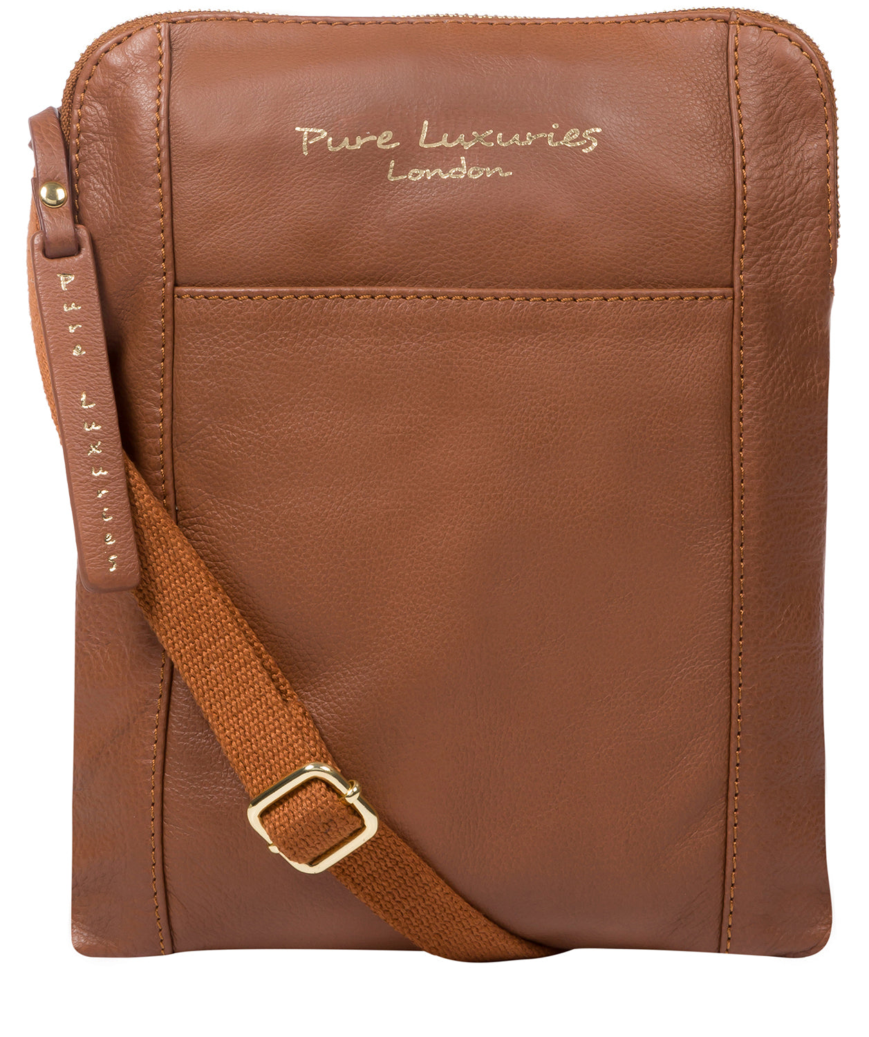 'Maisie' Tan Leather Cross Body Bag