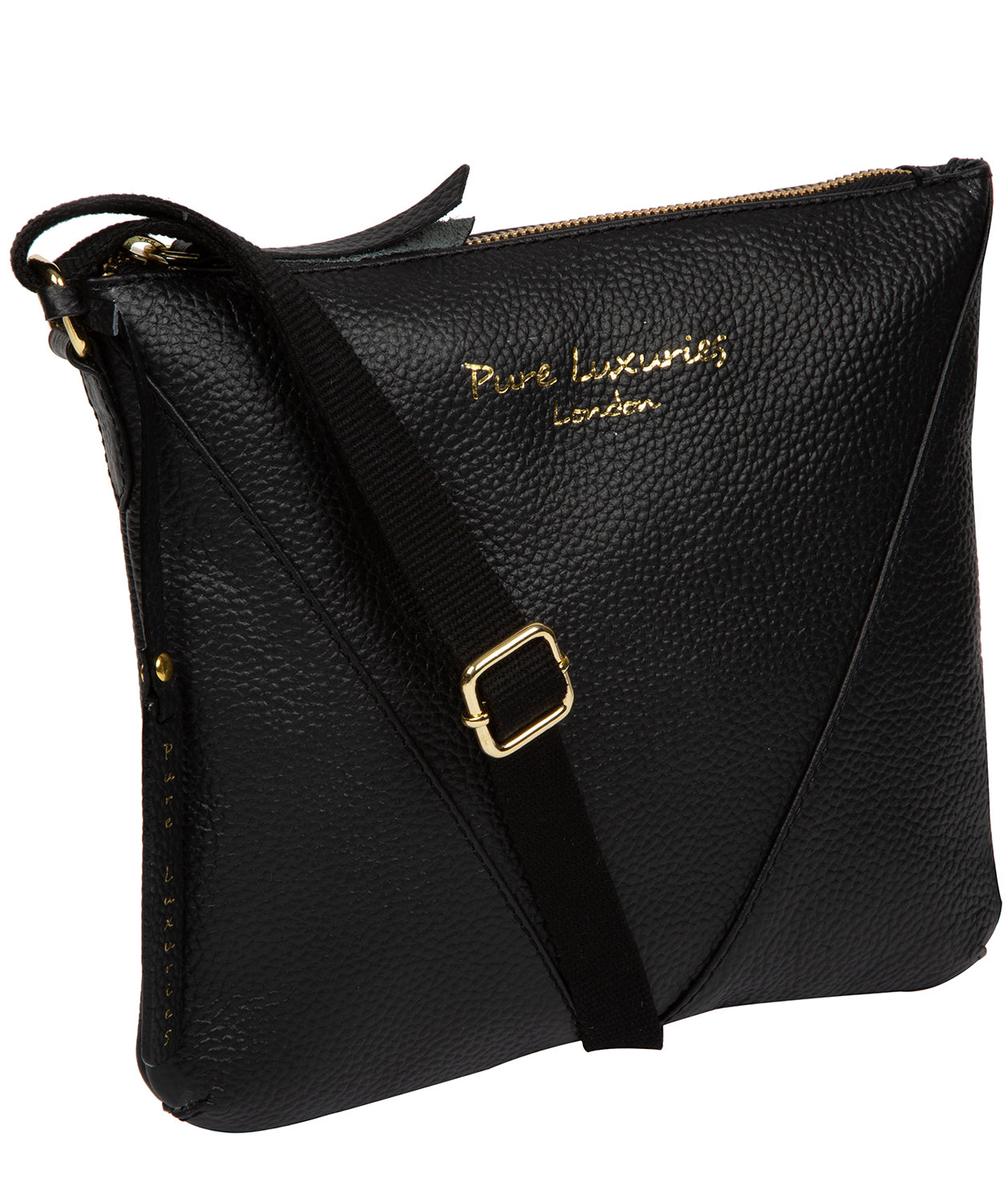 'Lupita' Black Leather Cross Body Bag image 5