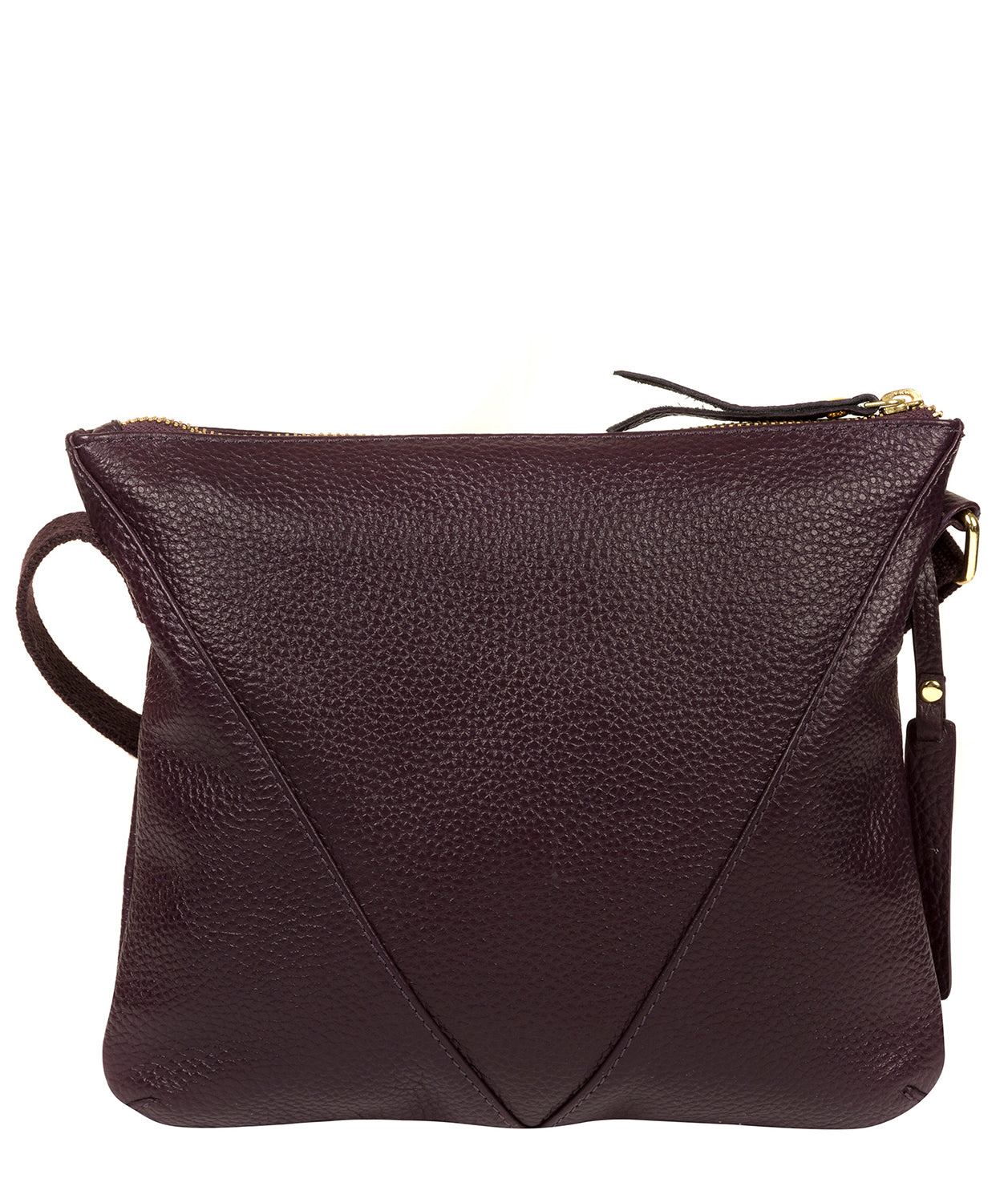 'Lupita' Plum Leather Cross Body Bag image 3