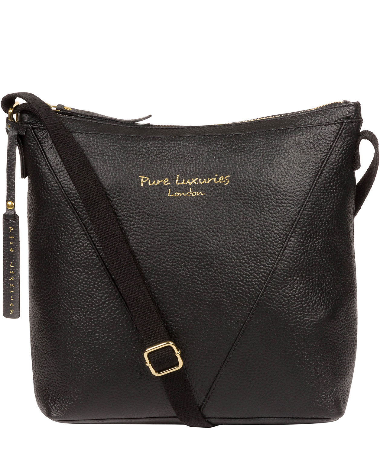 'Rena' Black Leather Cross Body Bag image 1